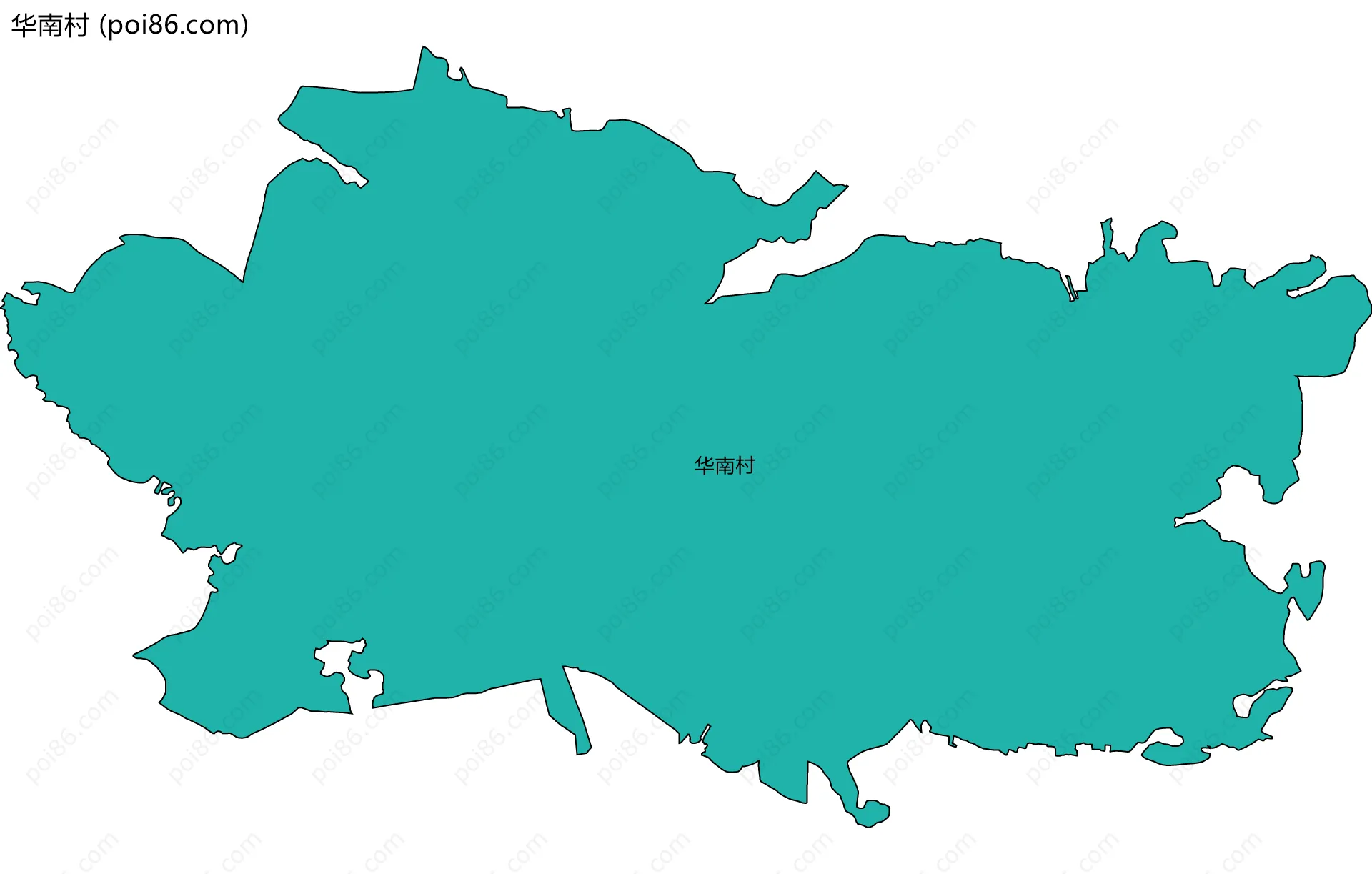 华南村边界地图