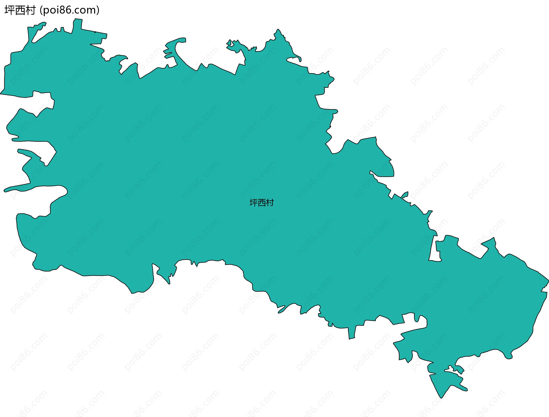 坪西村边界地图