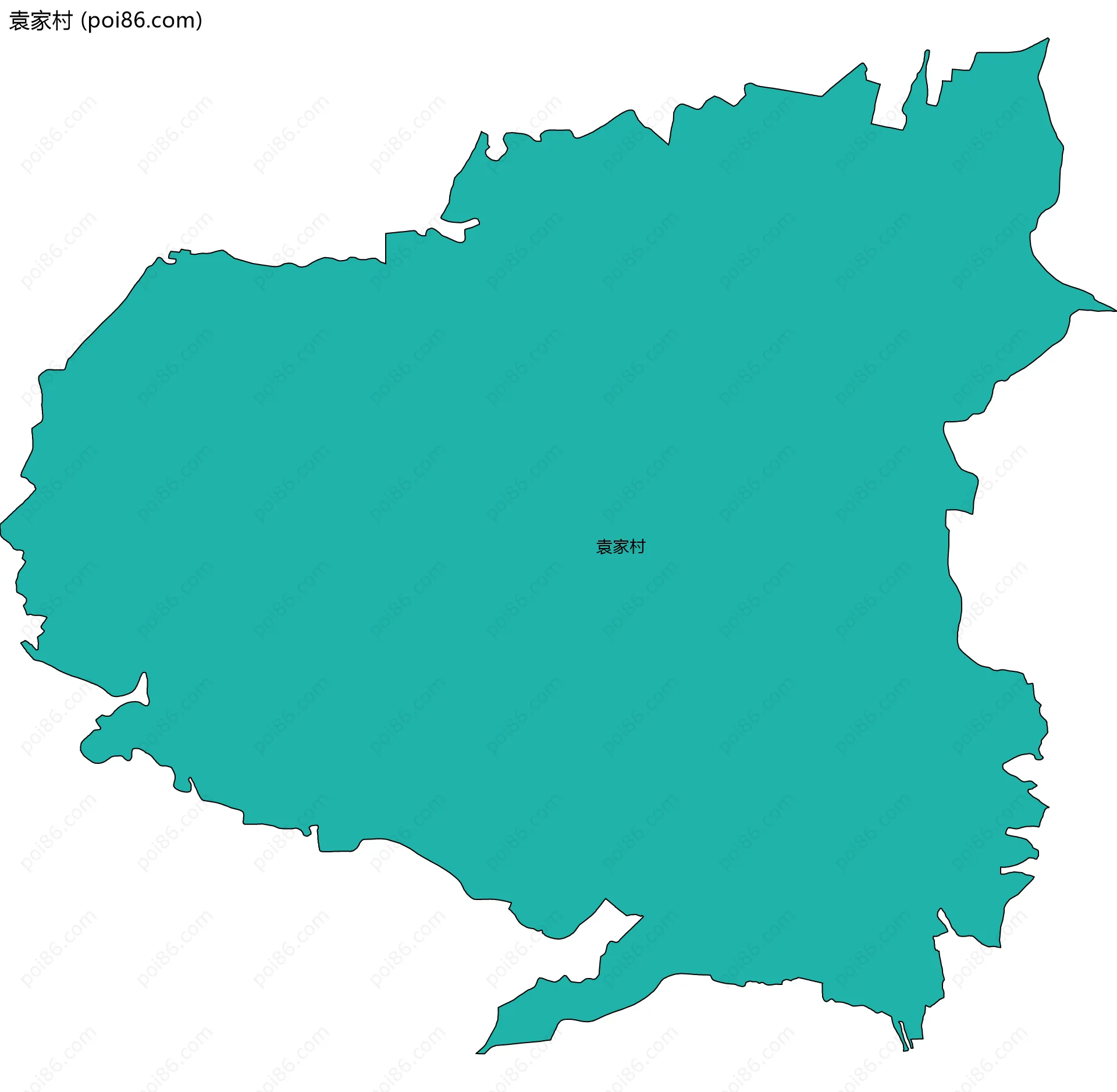 袁家村边界地图