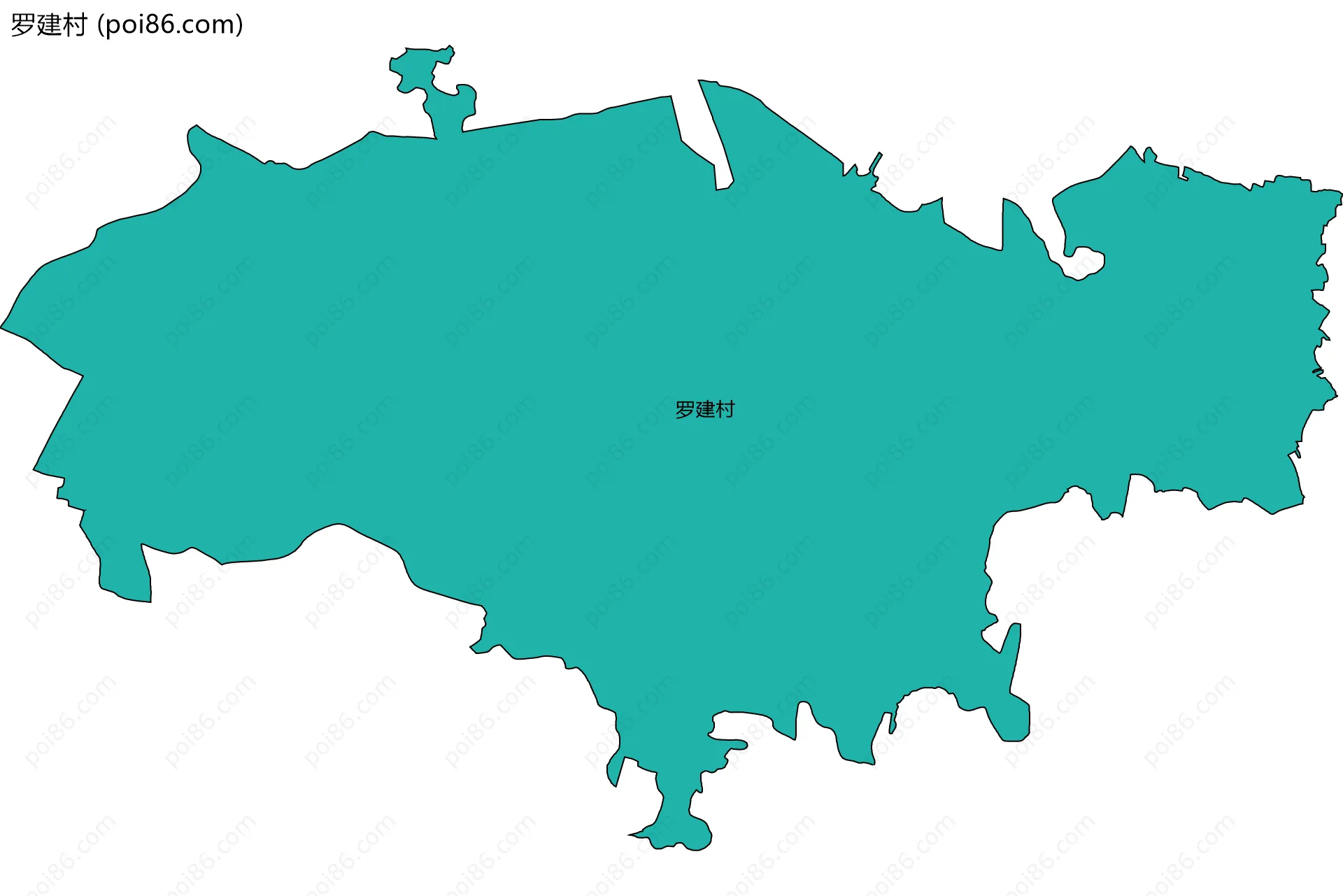 罗建村边界地图