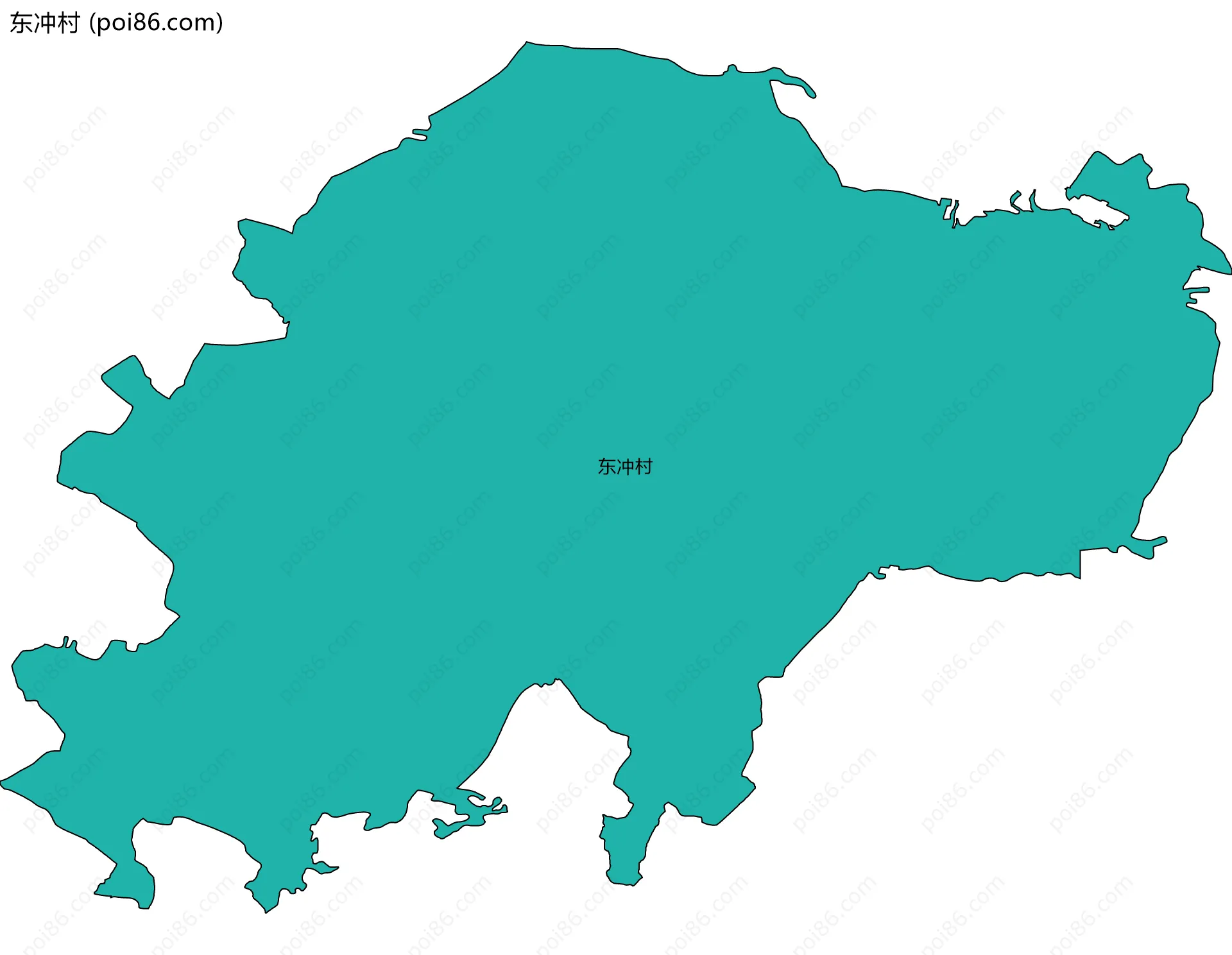 东冲村边界地图