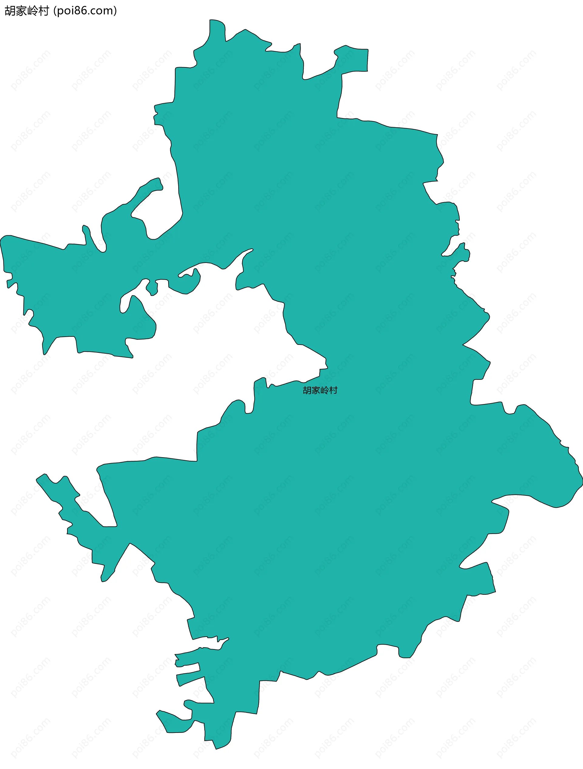 胡家岭村边界地图