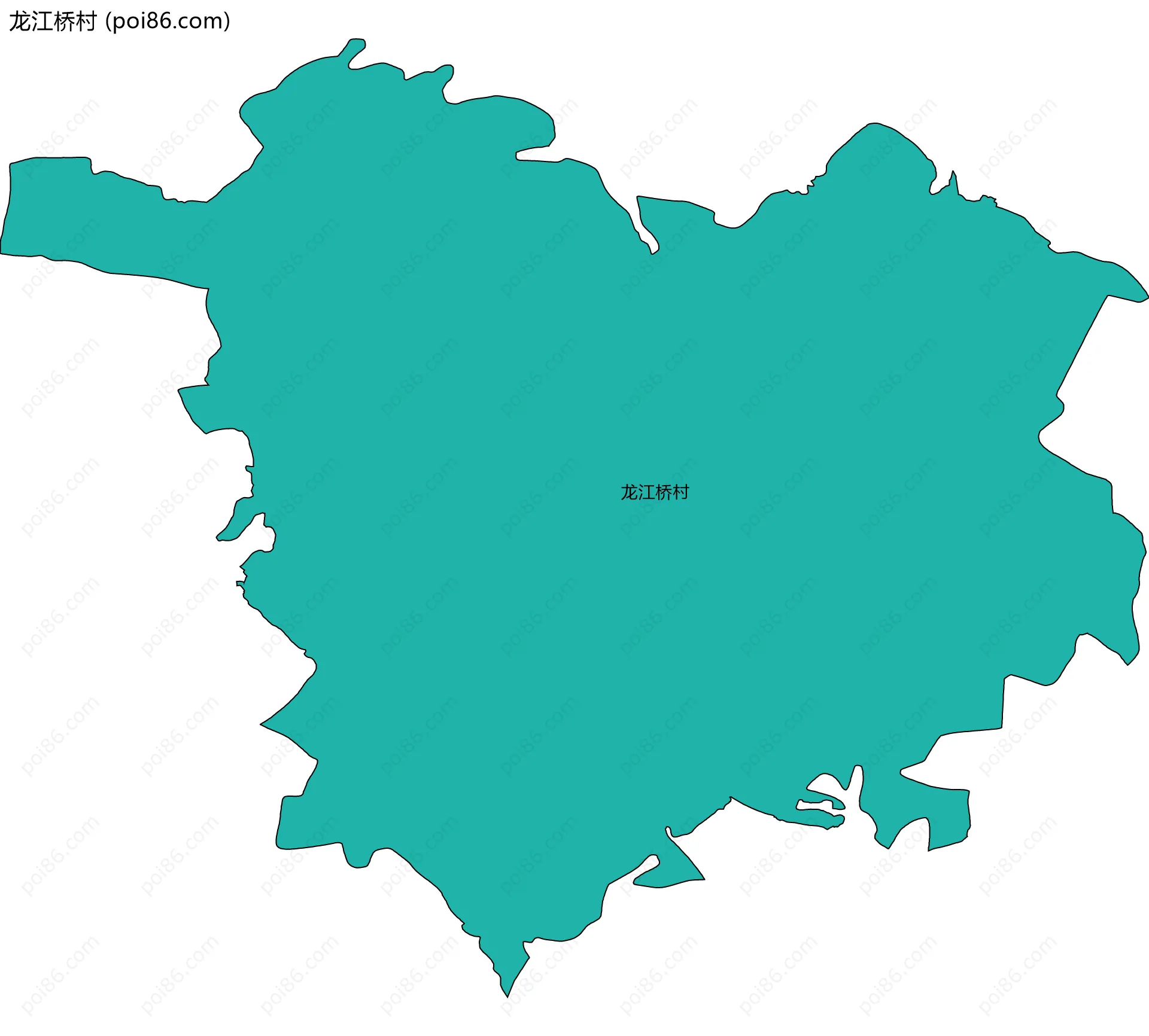 龙江桥村边界地图