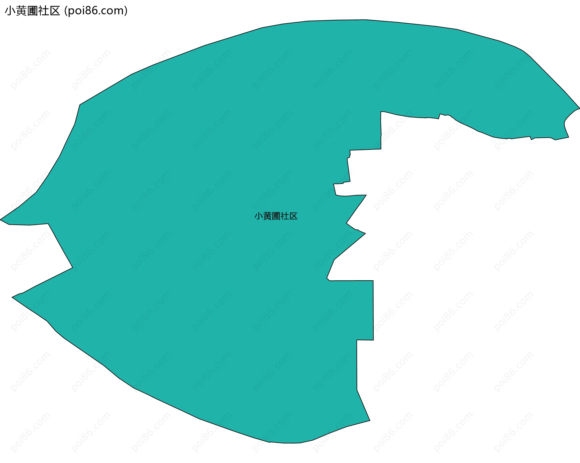 小黄圃社区边界地图