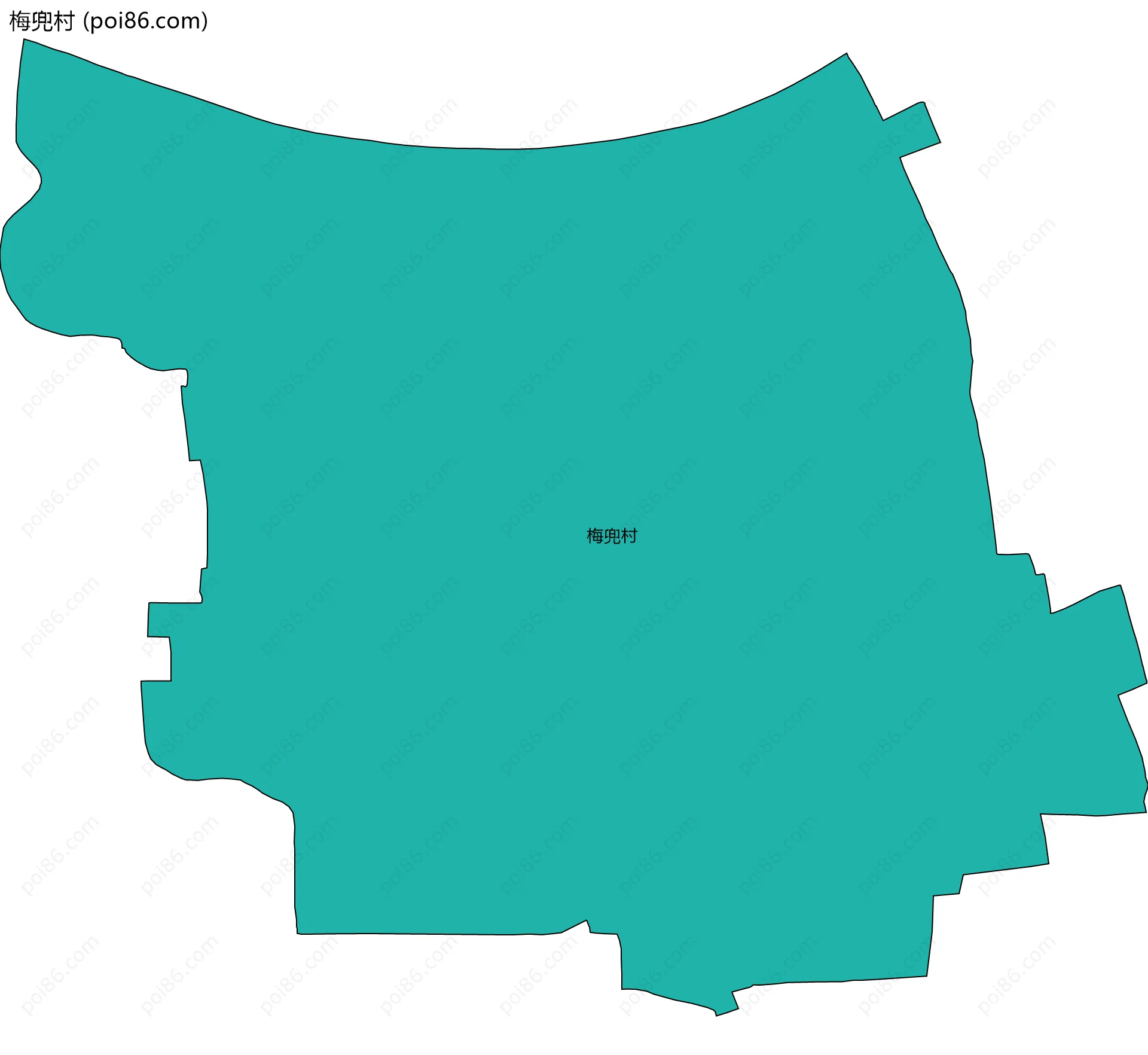 梅兜村边界地图