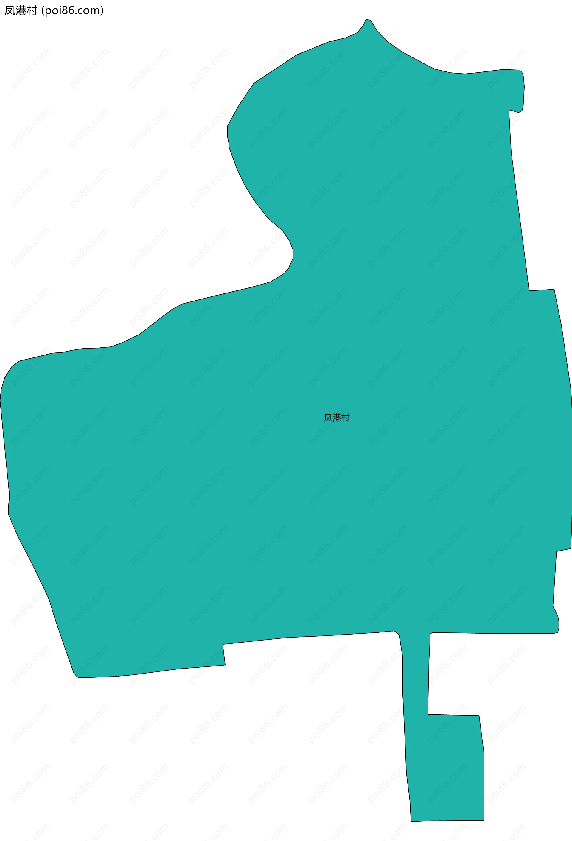 凤港村边界地图