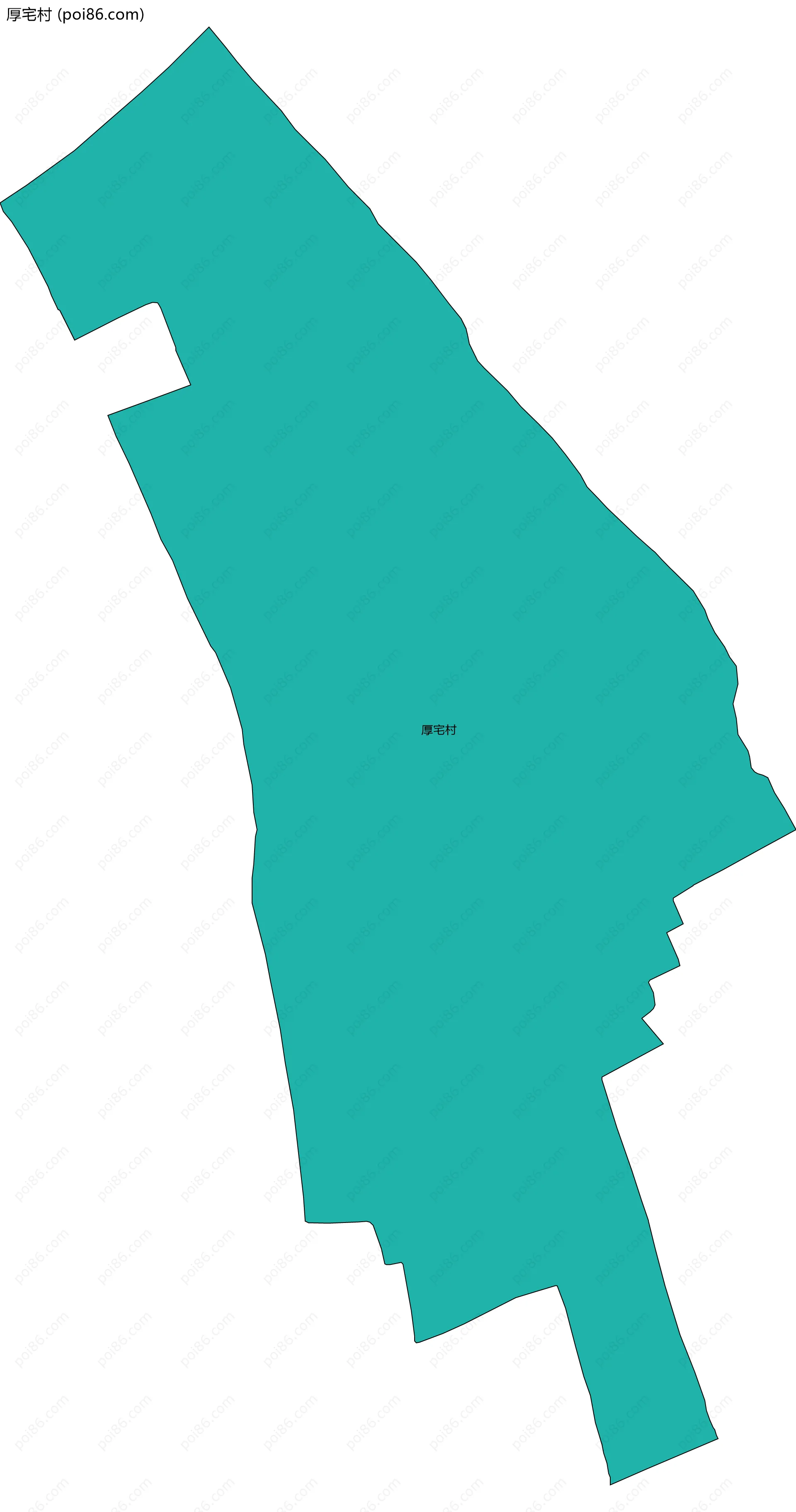 厚宅村边界地图