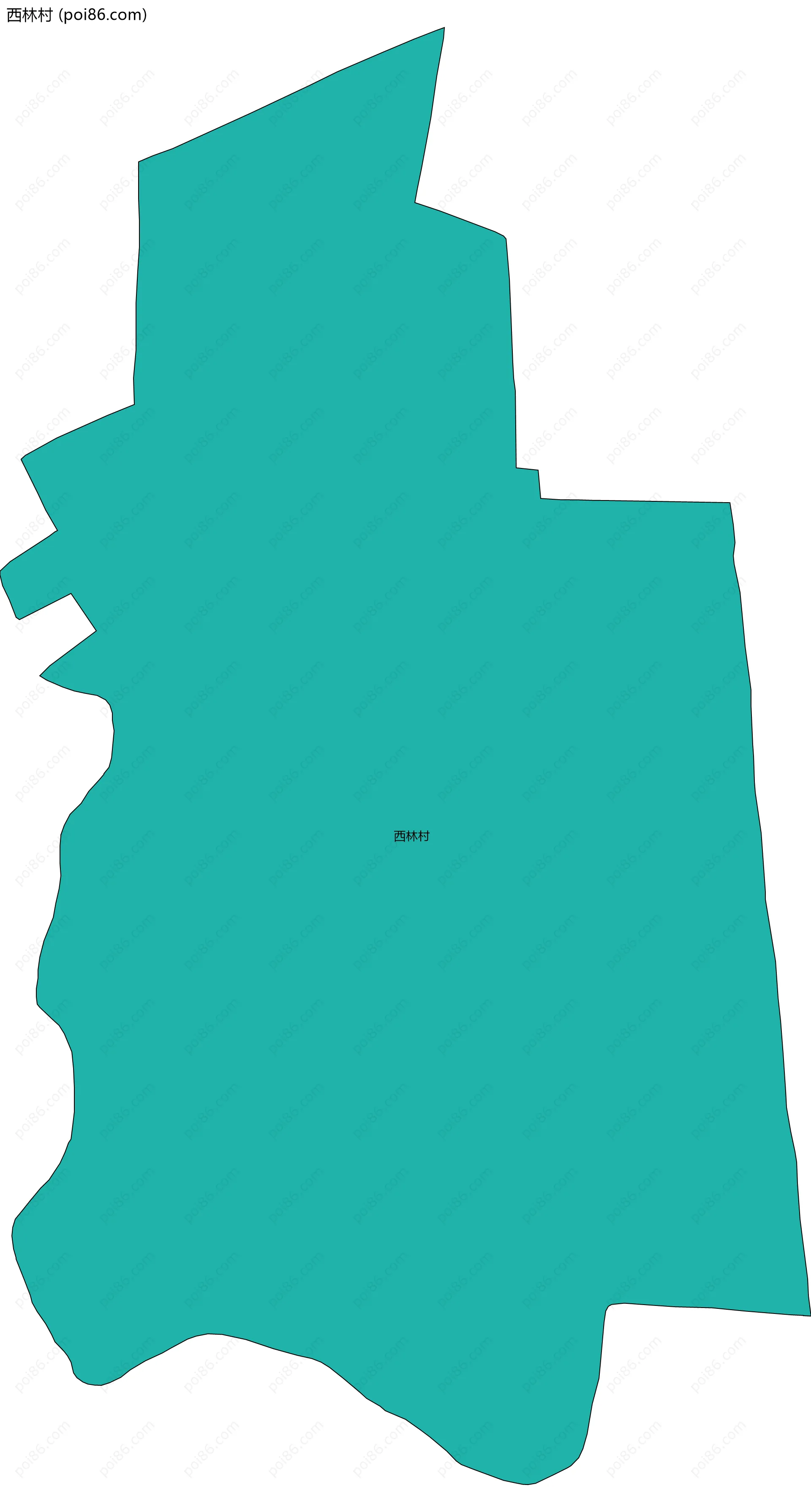 西林村边界地图