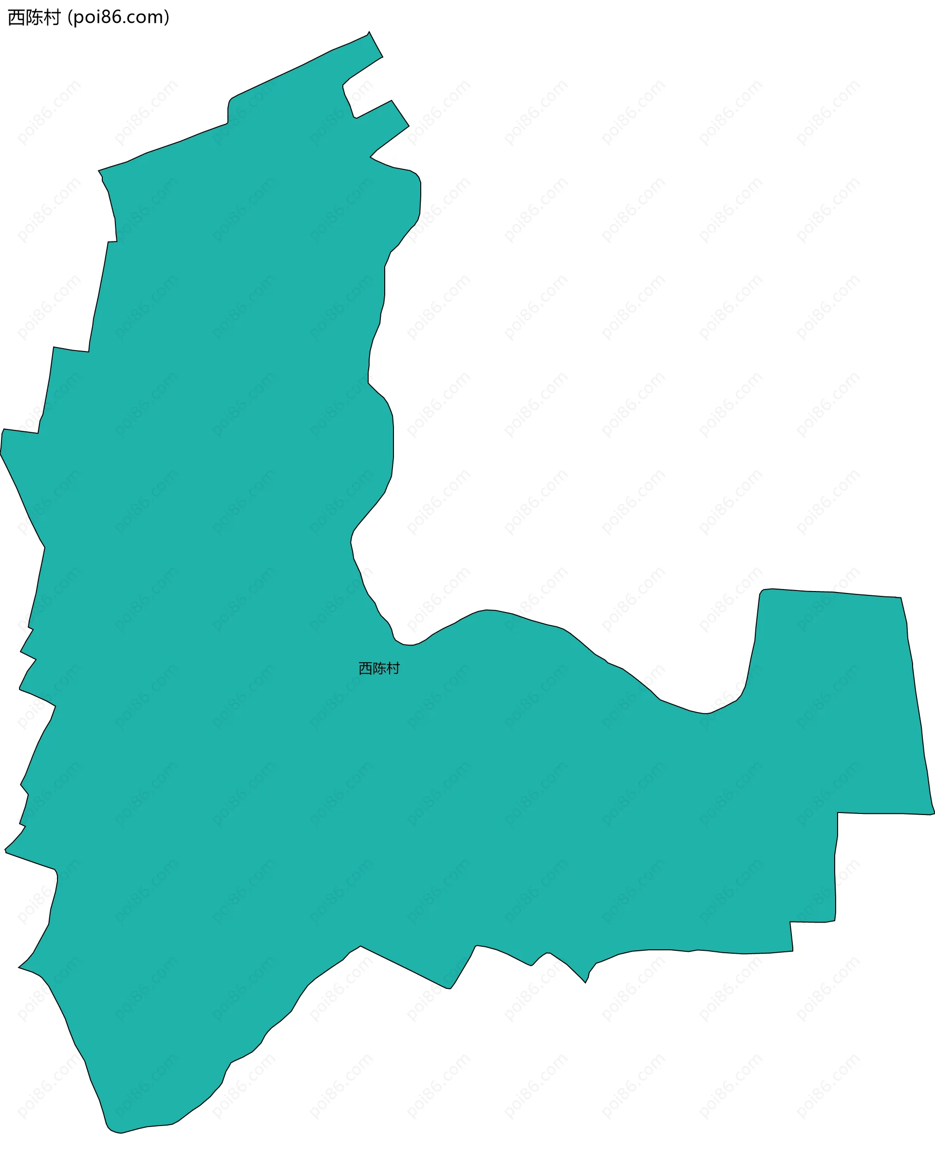 西陈村边界地图