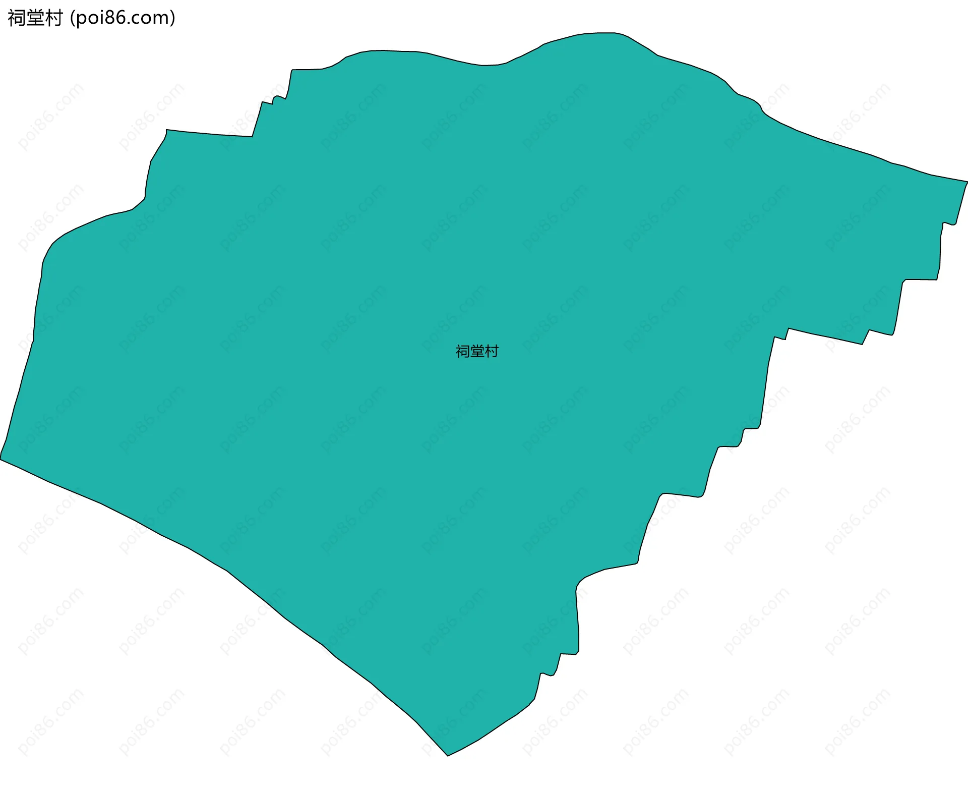 祠堂村边界地图