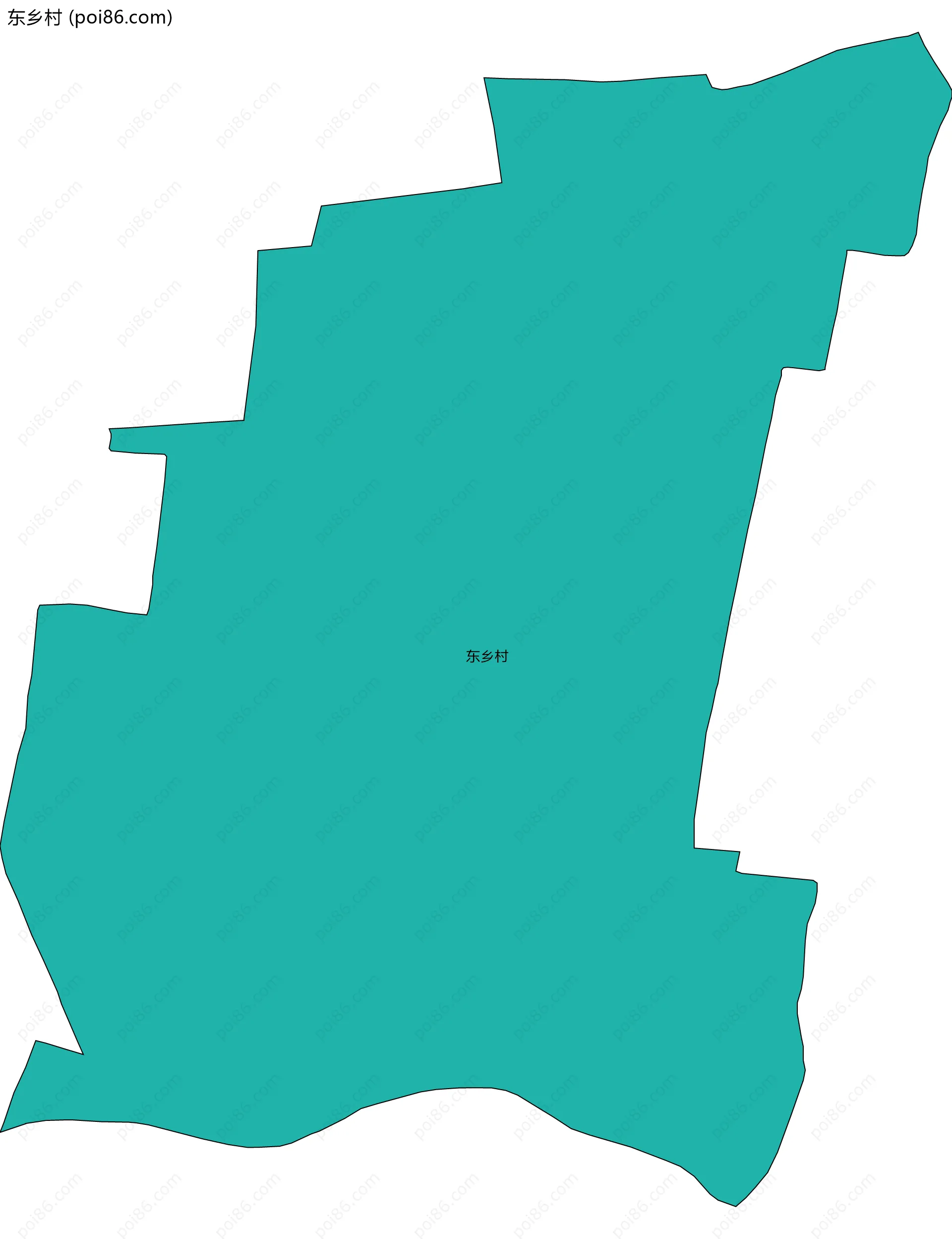 东乡村边界地图