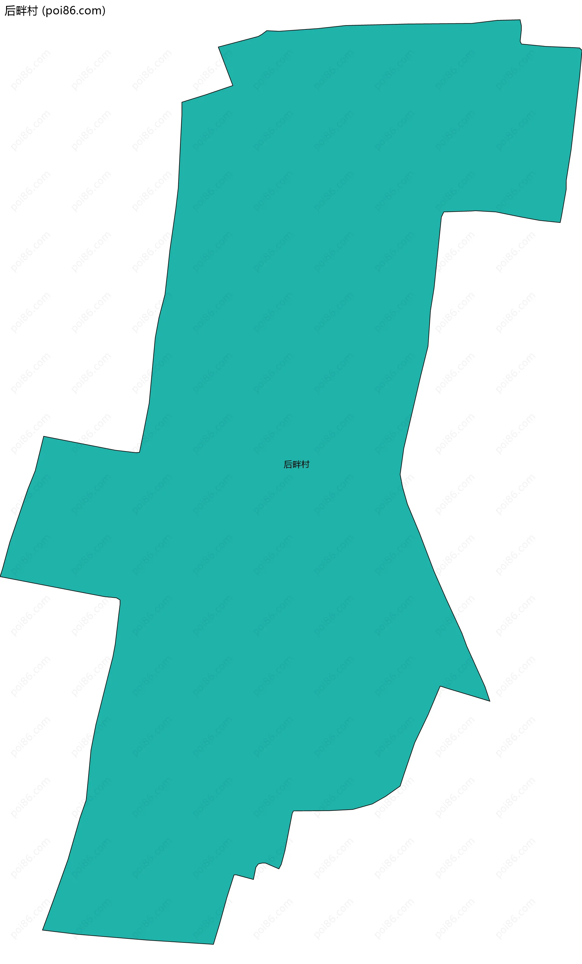 后畔村边界地图