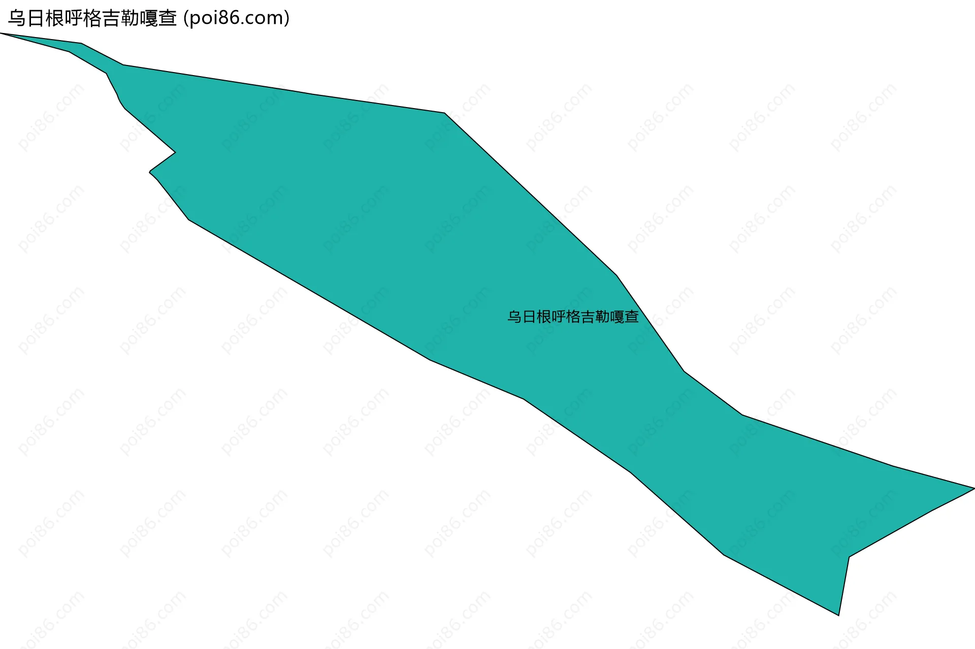 乌日根呼格吉勒嘎查边界地图