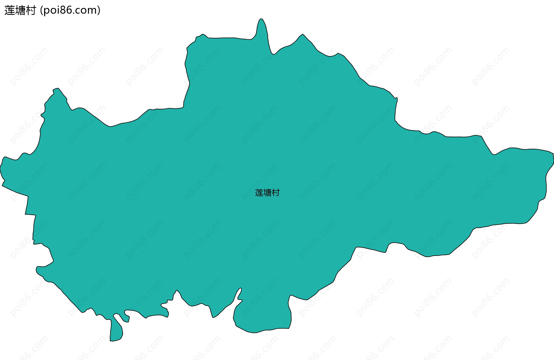 莲塘村边界地图