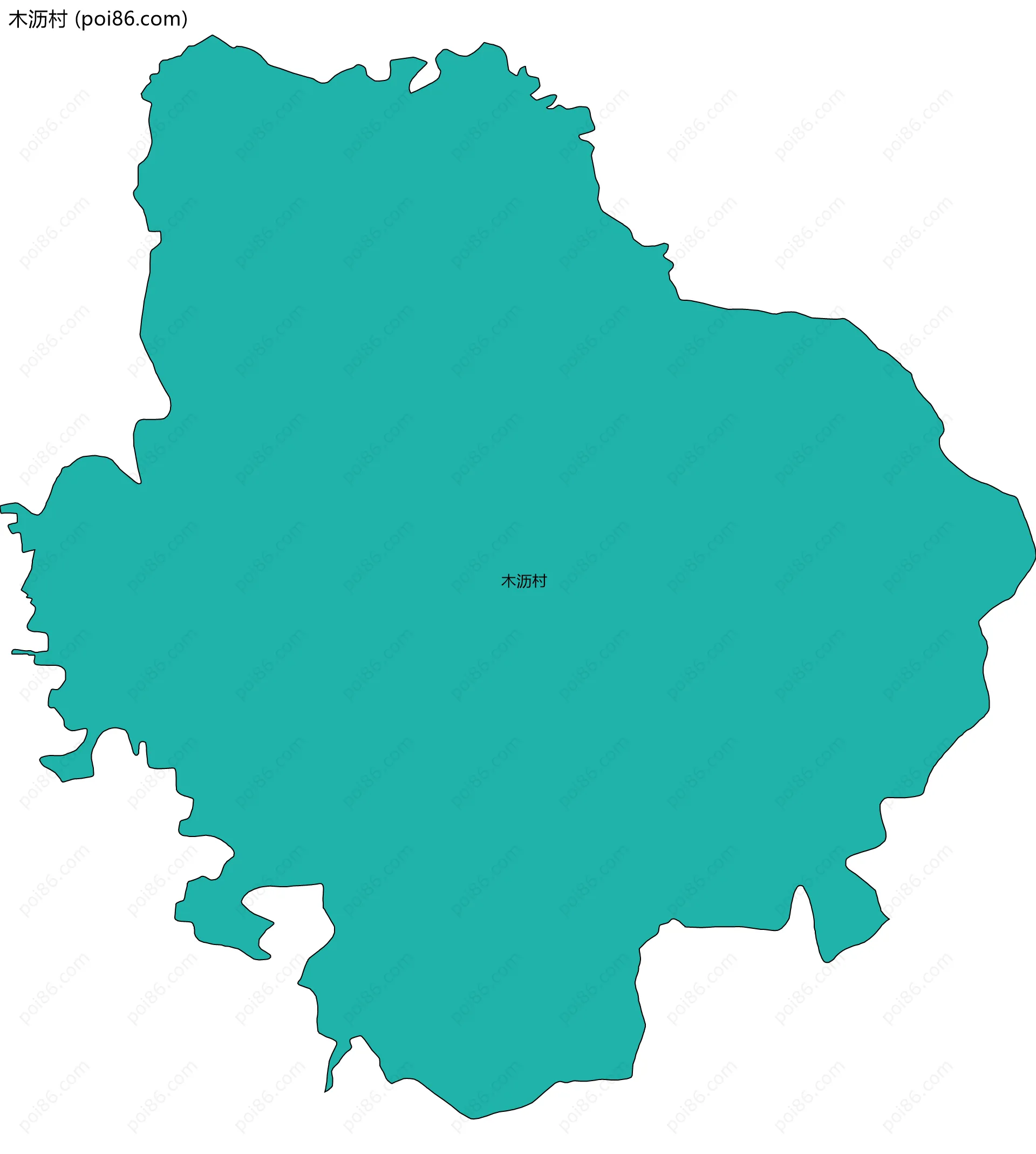 木沥村边界地图