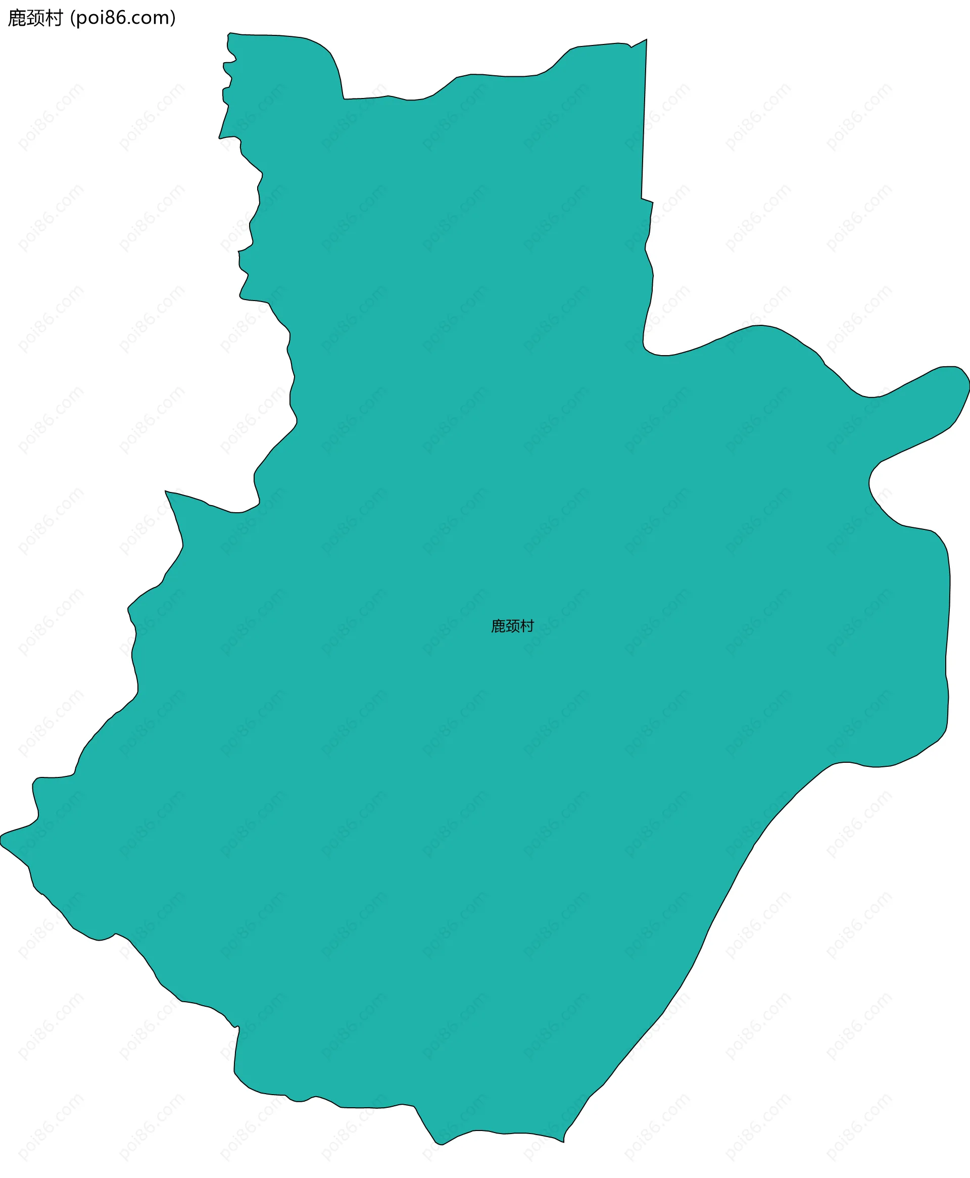 鹿颈村边界地图
