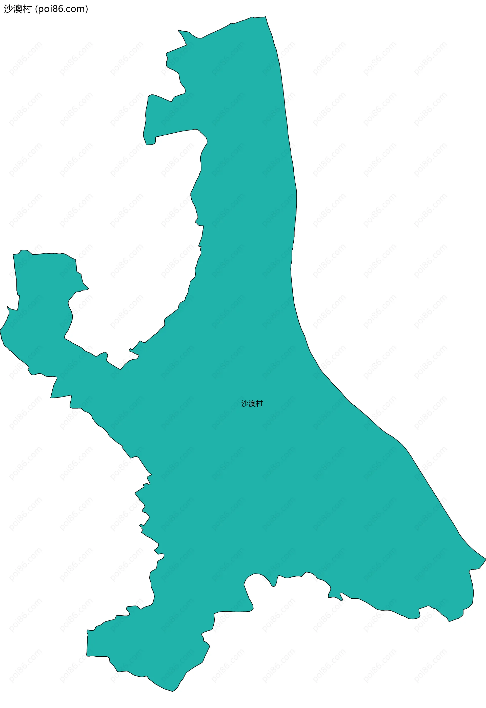 沙澳村边界地图