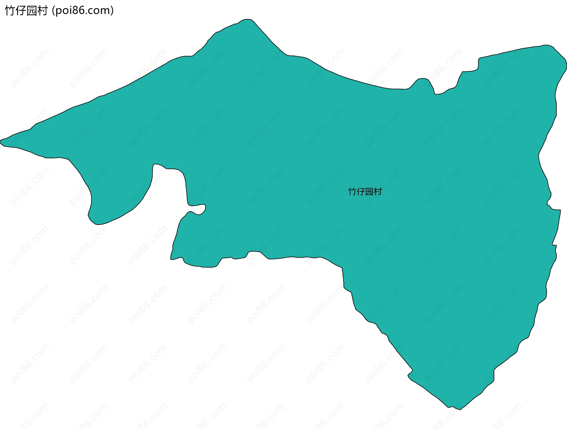 竹仔园村边界地图