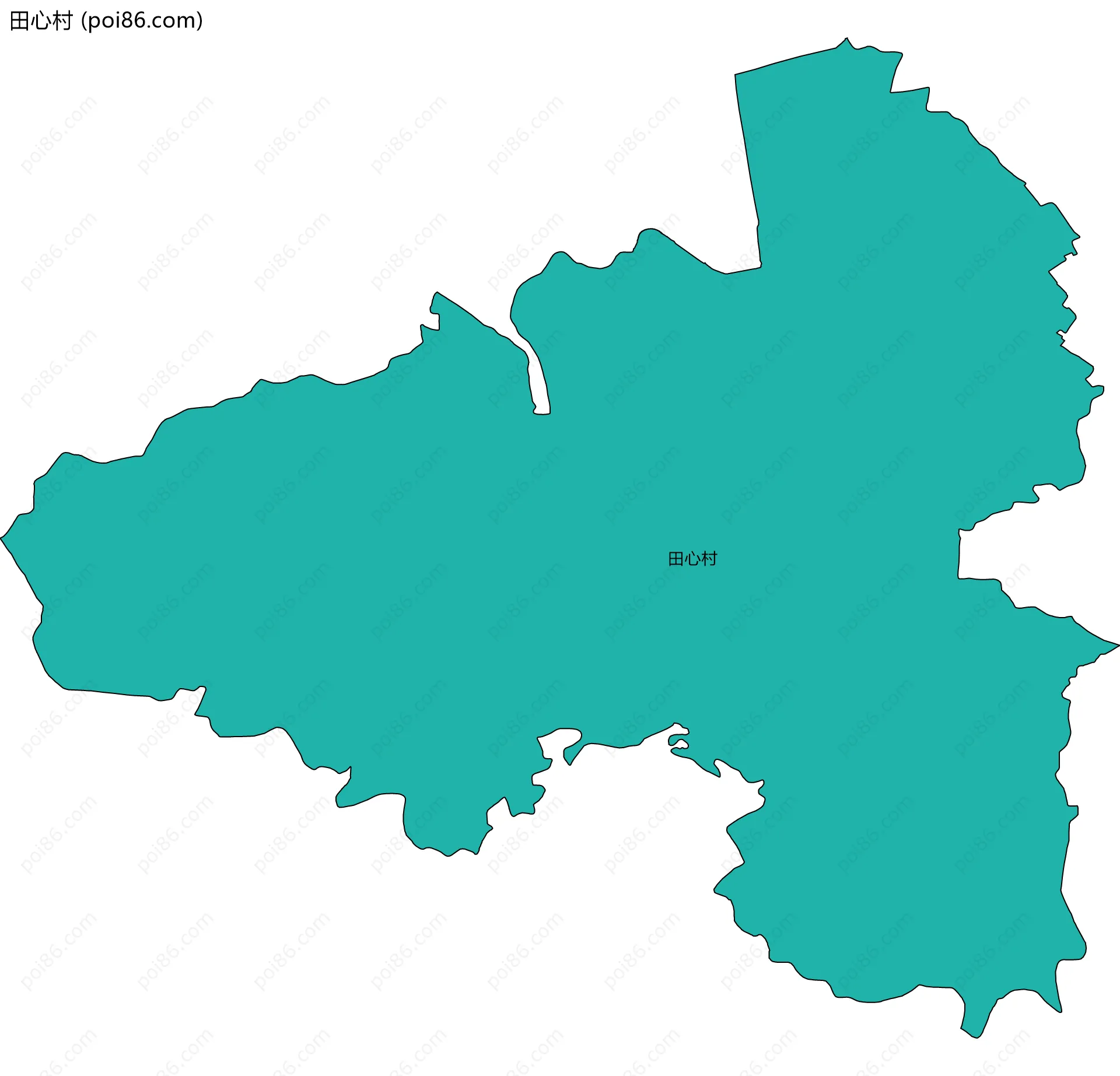 田心村边界地图