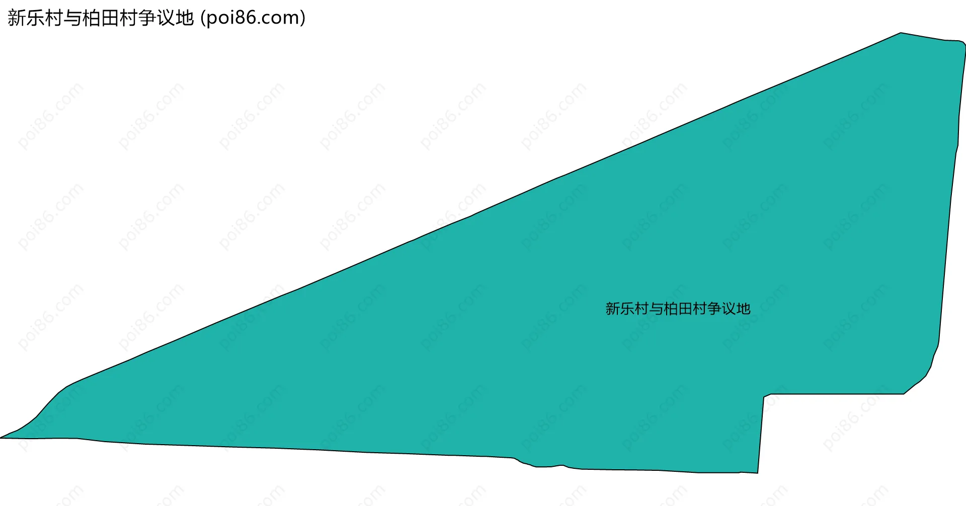 新乐村与柏田村争议地边界地图
