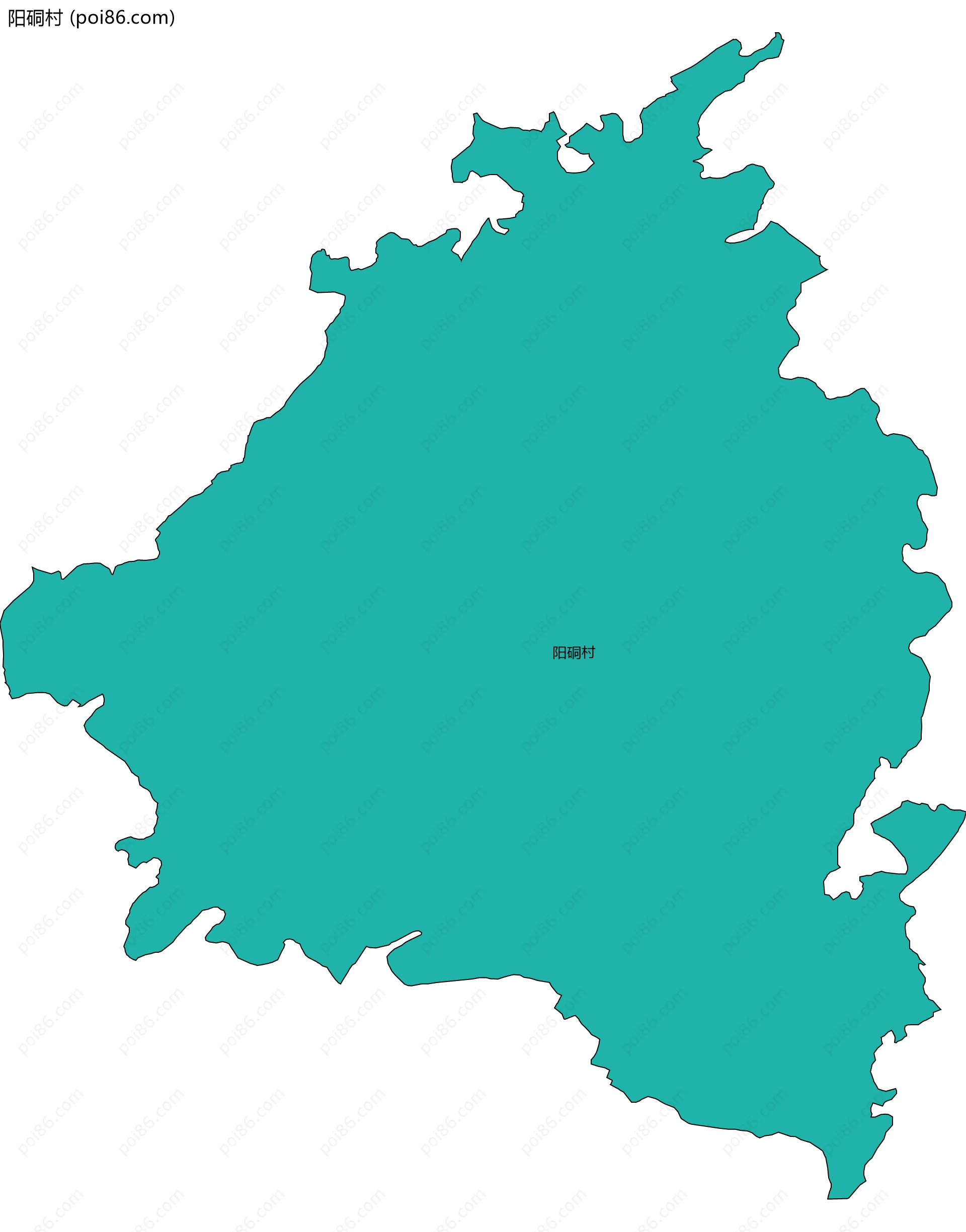 阳硐村边界地图