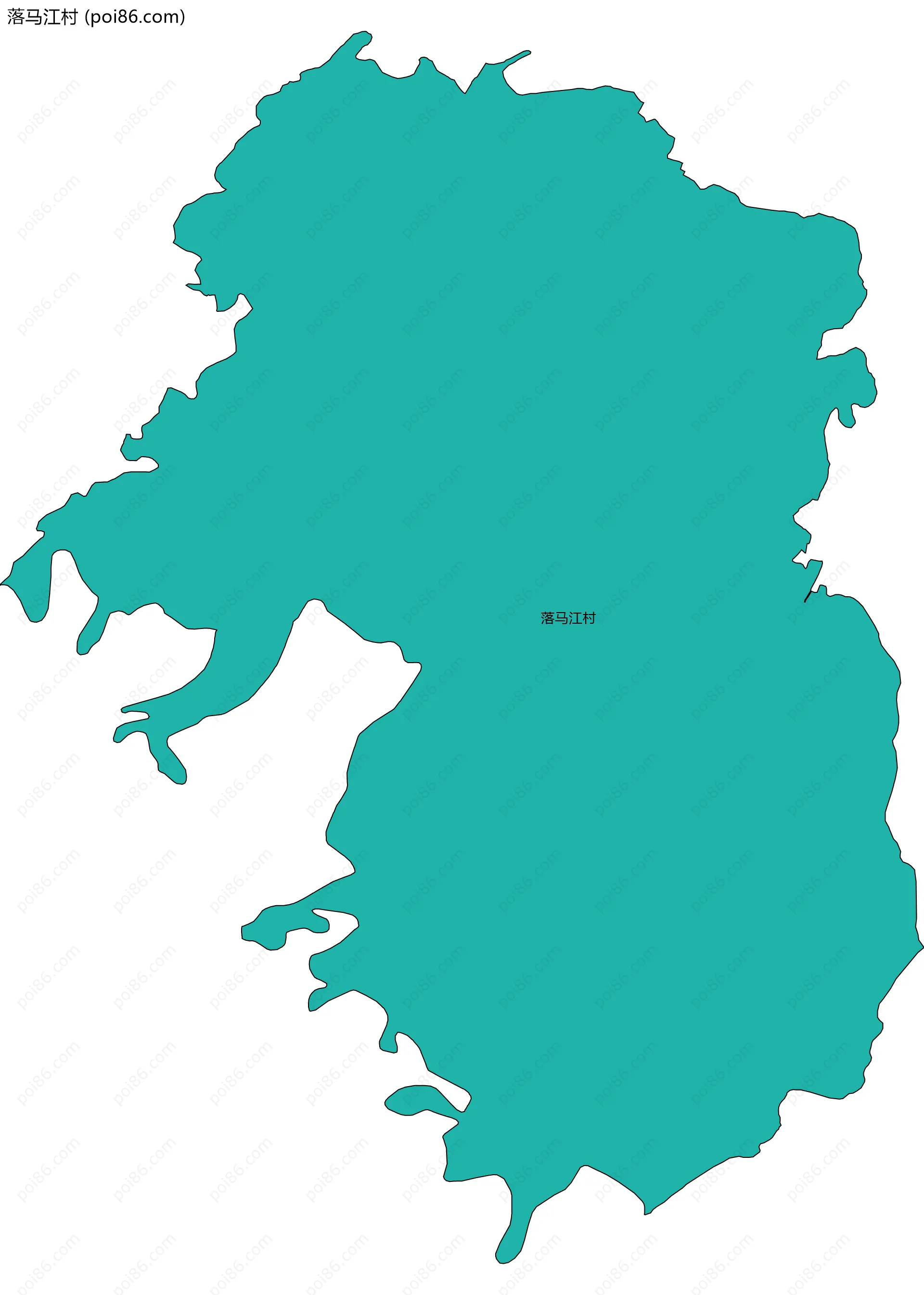 落马江村边界地图