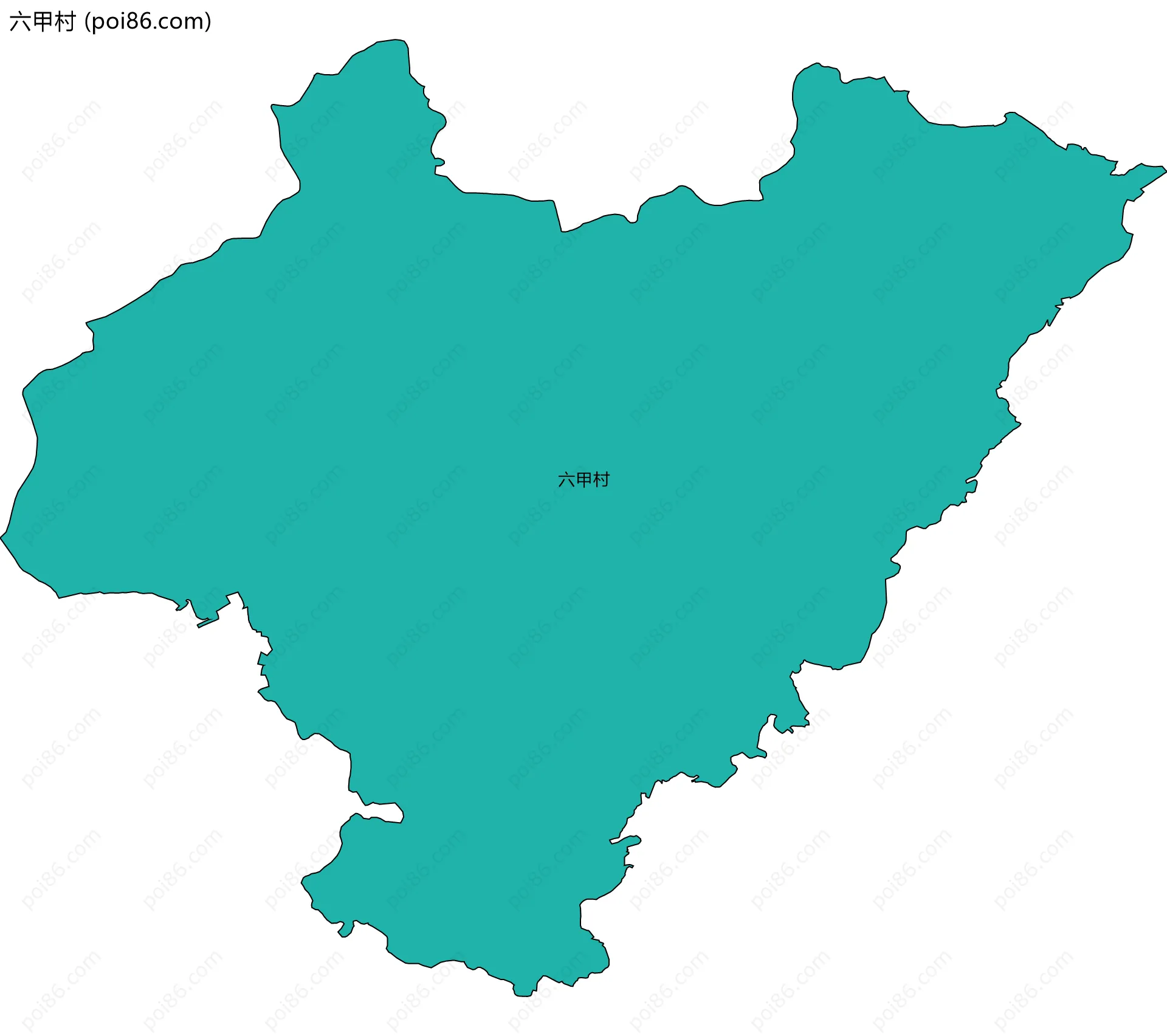 六甲村边界地图