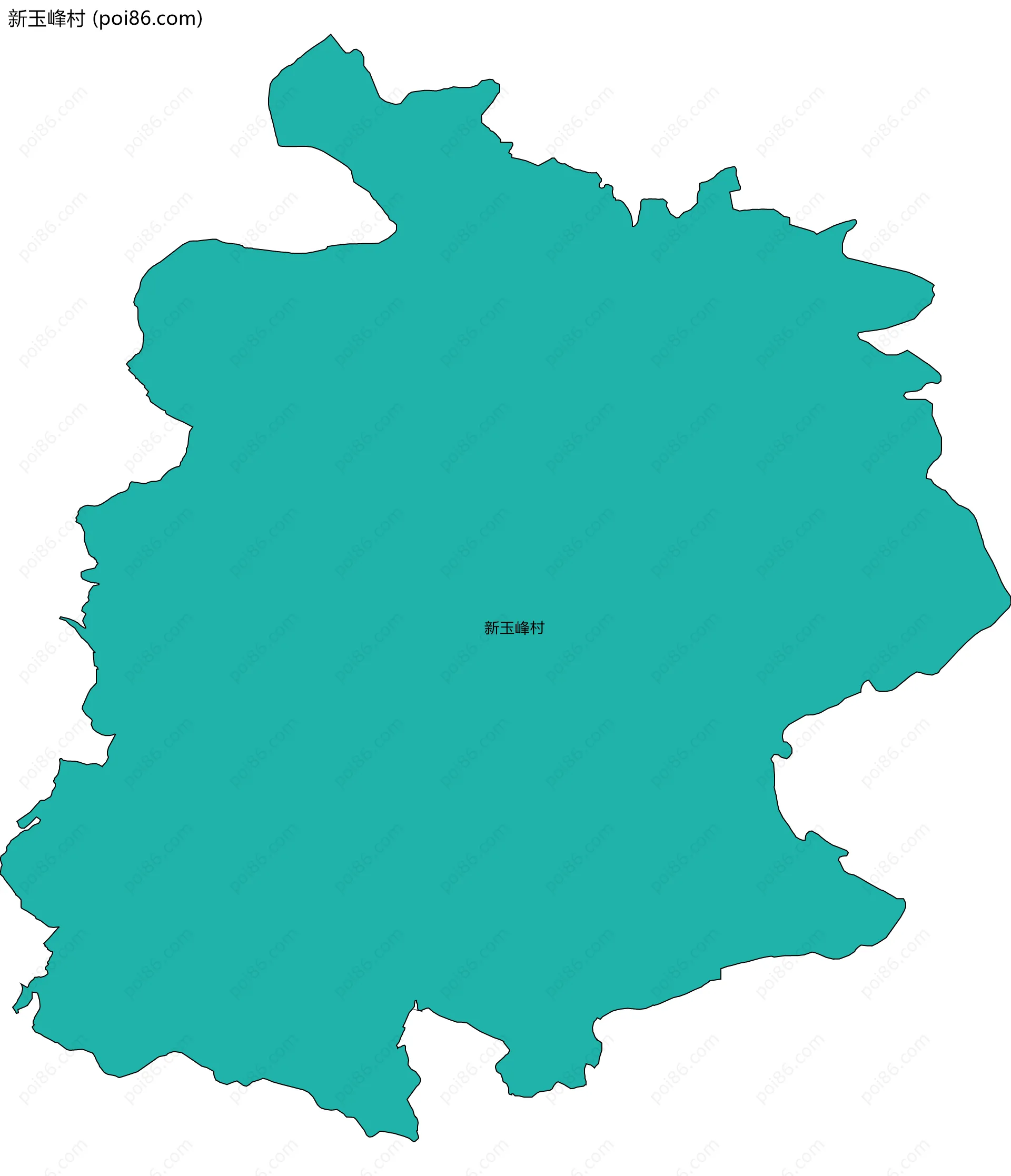 新玉峰村边界地图