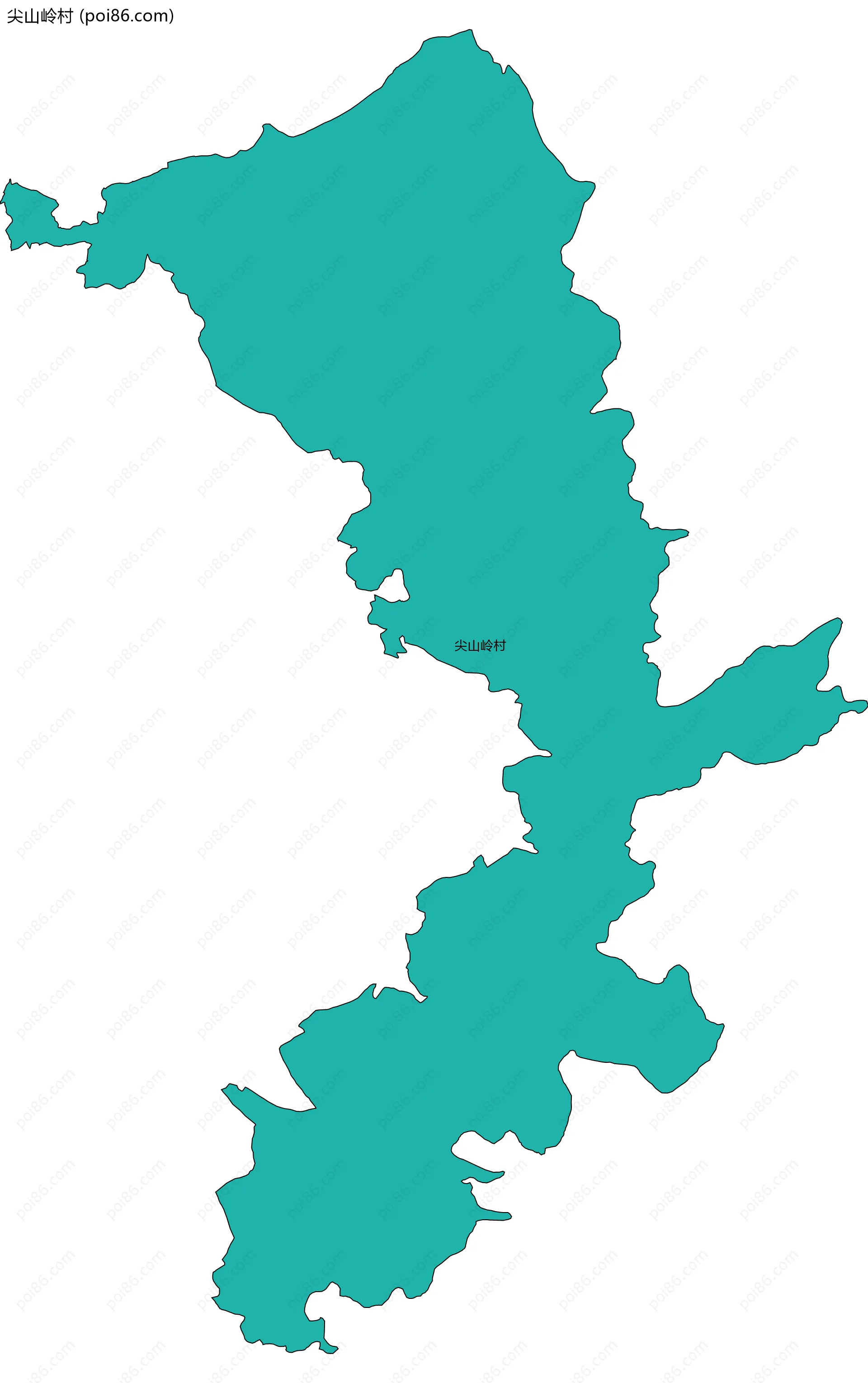 尖山岭村边界地图