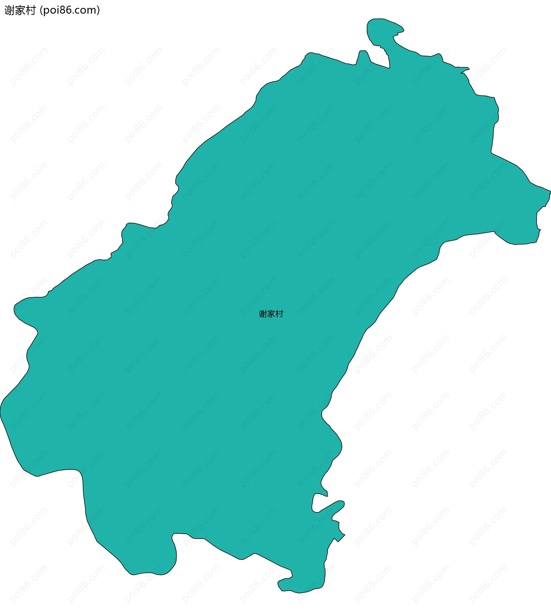 谢家村边界地图