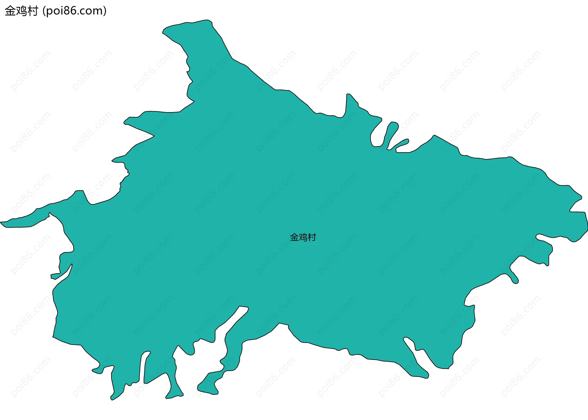 金鸡村边界地图