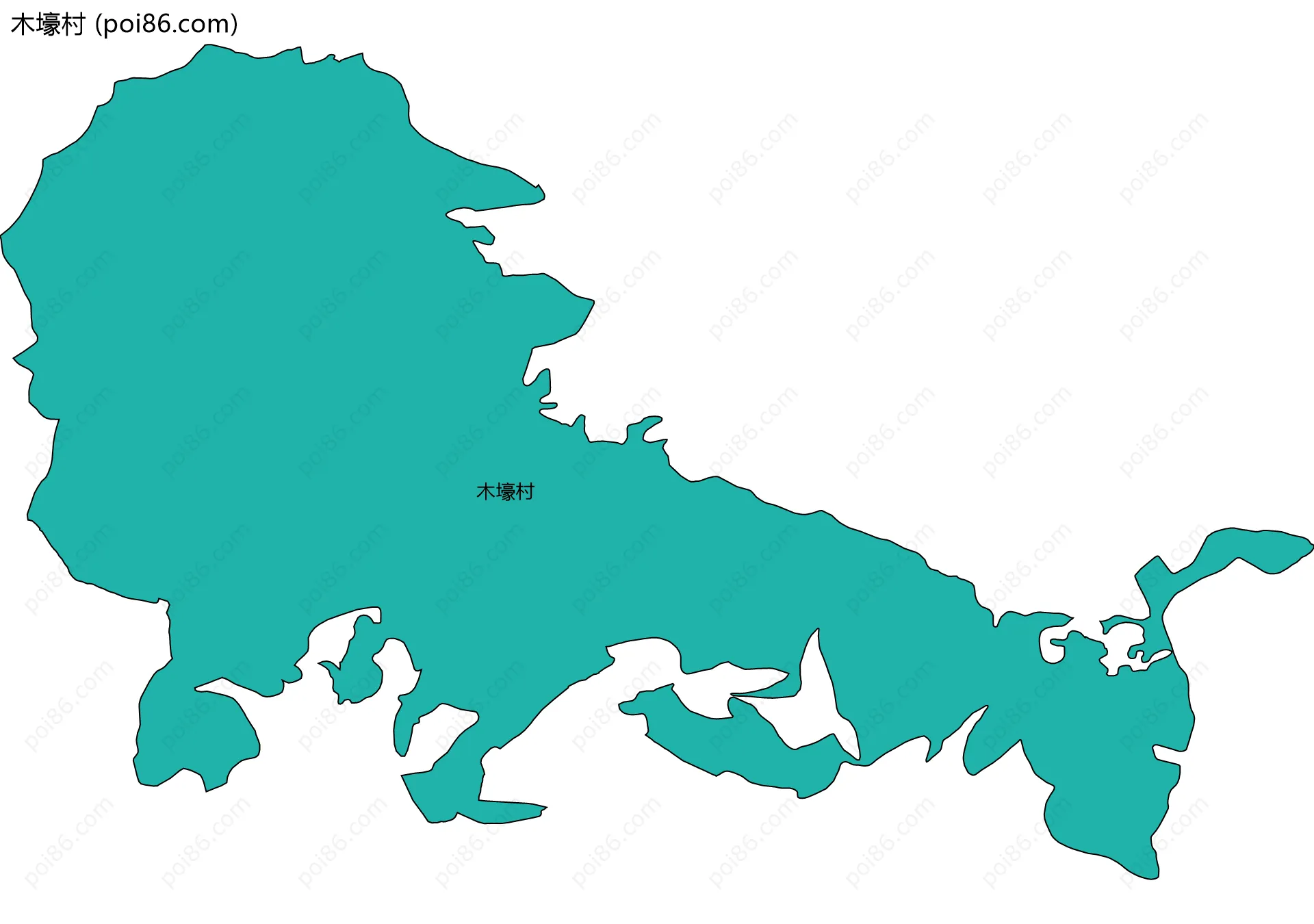 木壕村边界地图