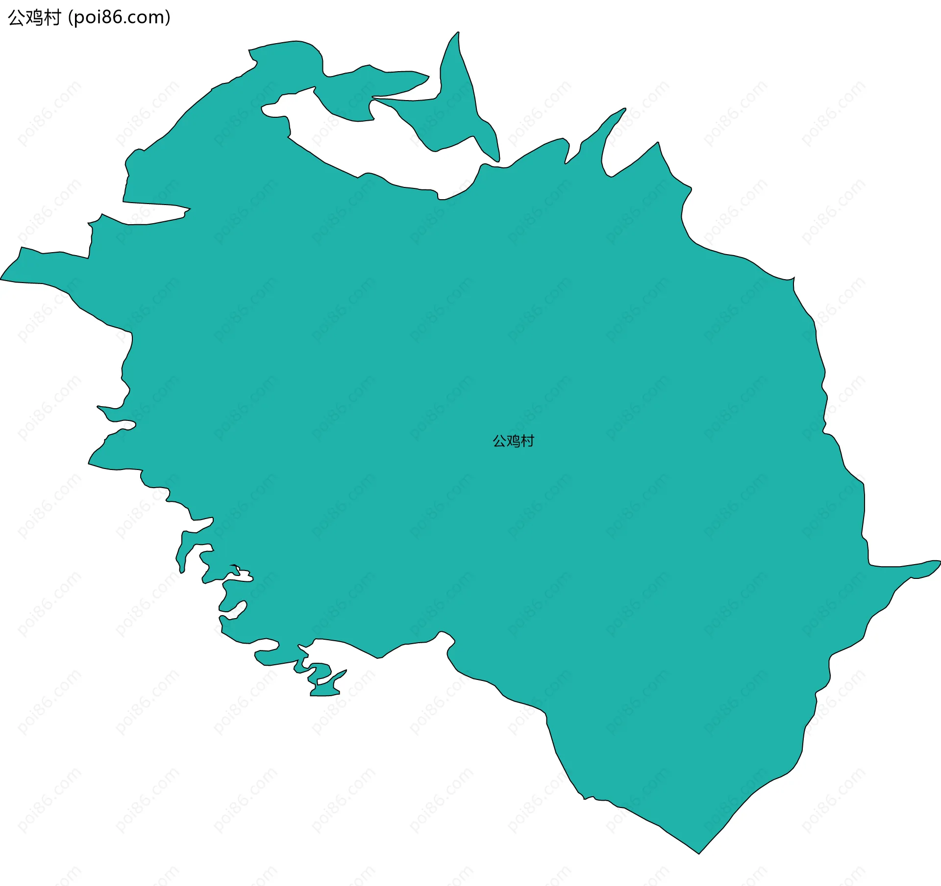 公鸡村边界地图