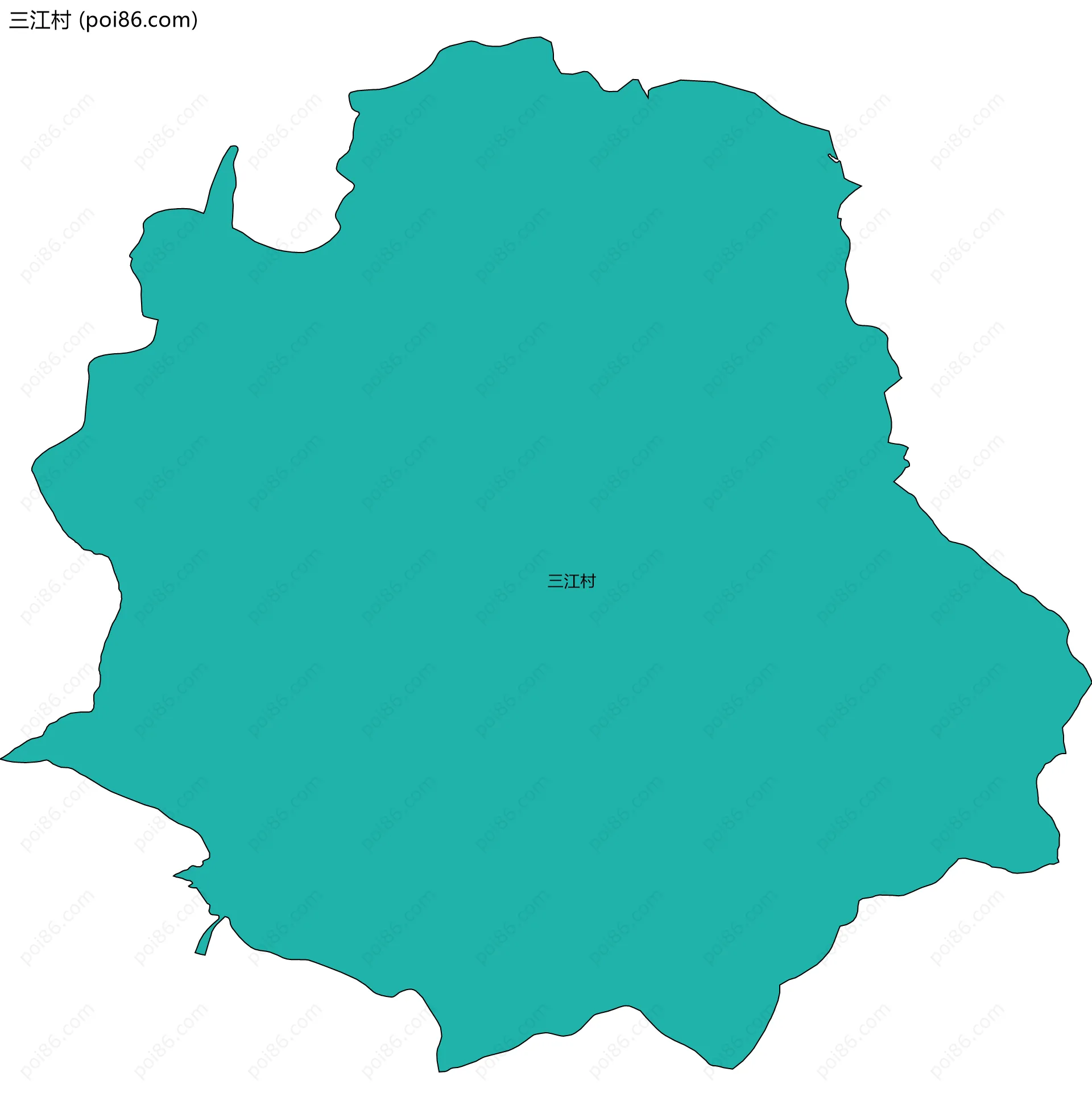三江村边界地图
