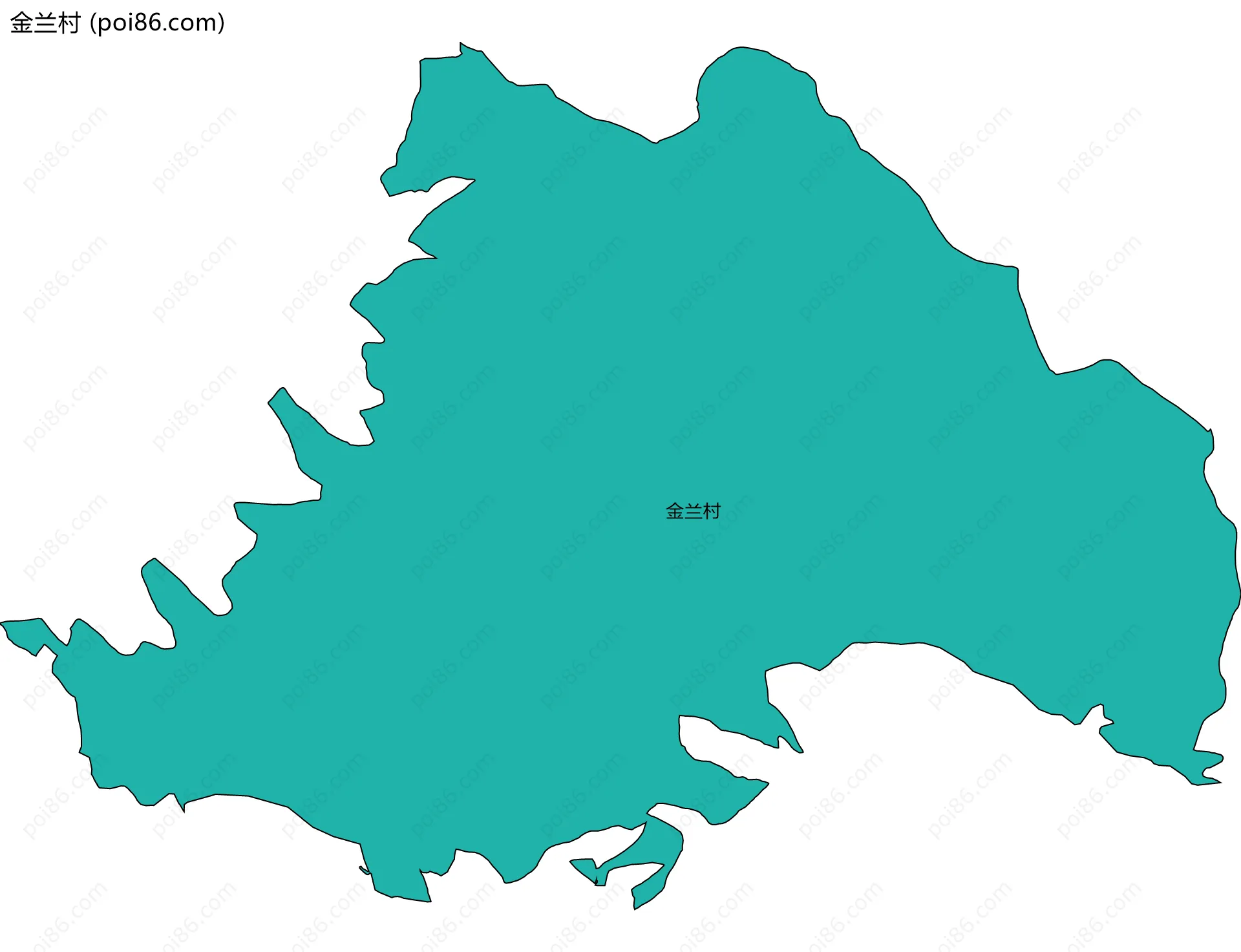 金兰村边界地图