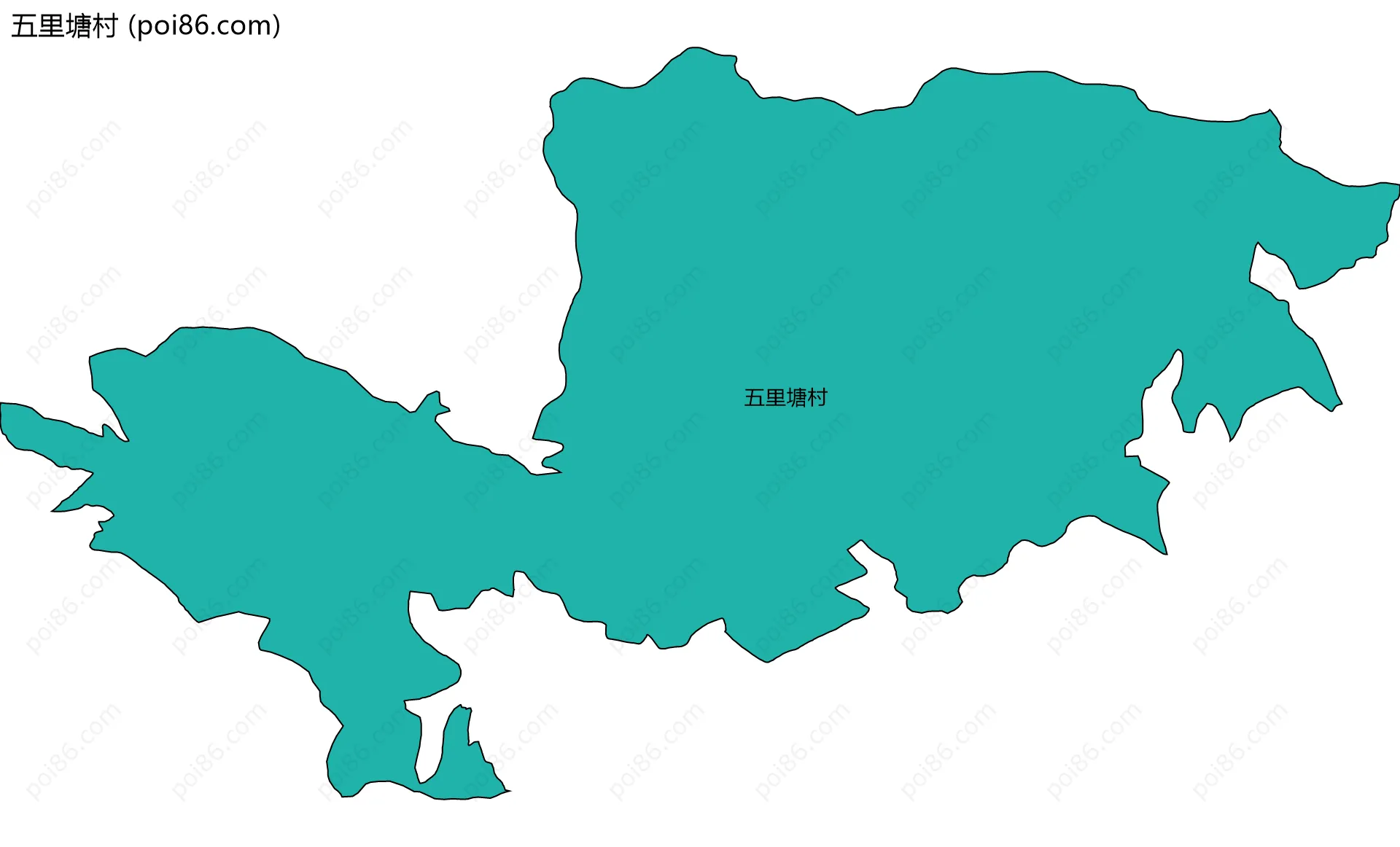 五里塘村边界地图