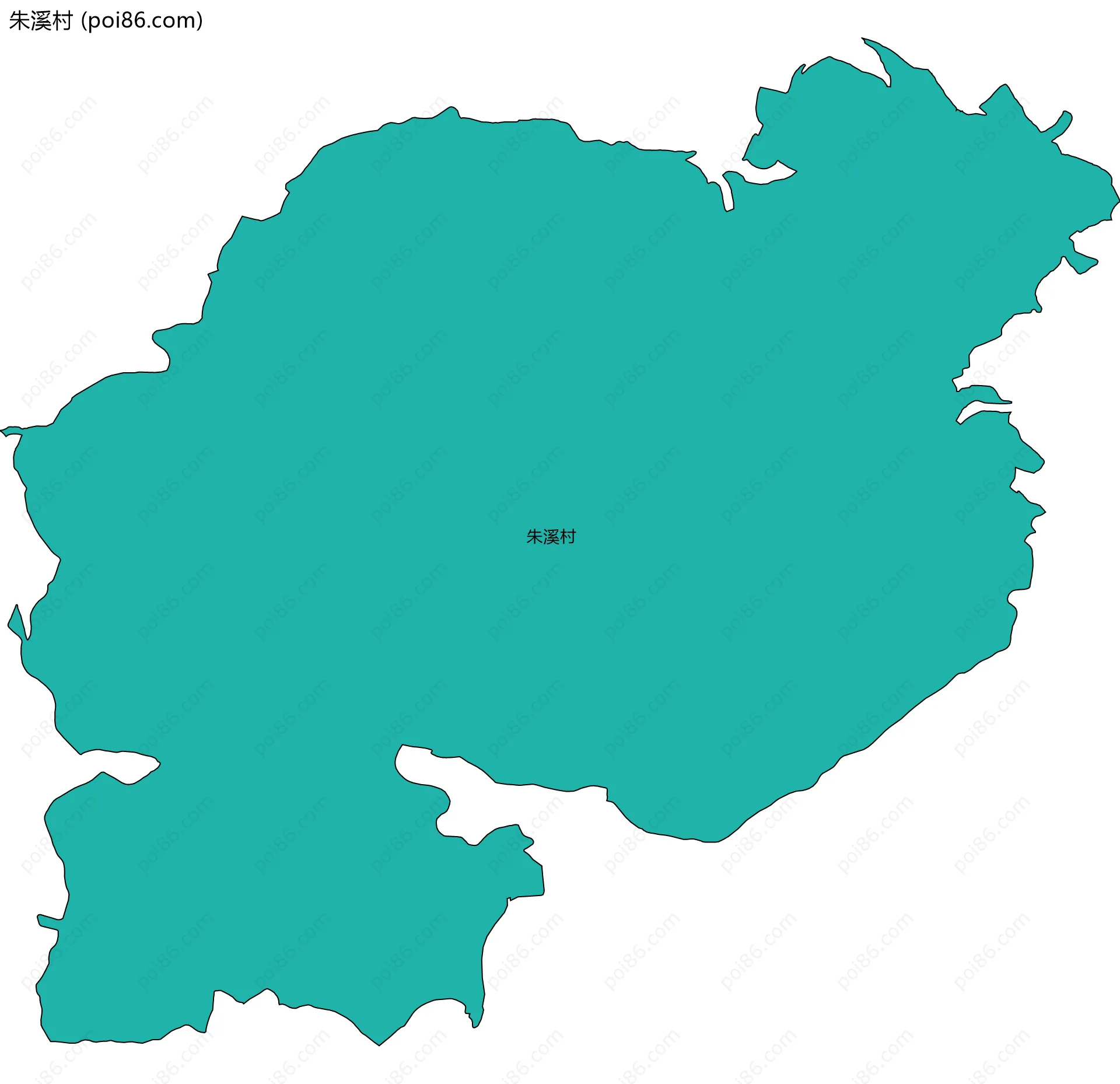 朱溪村边界地图