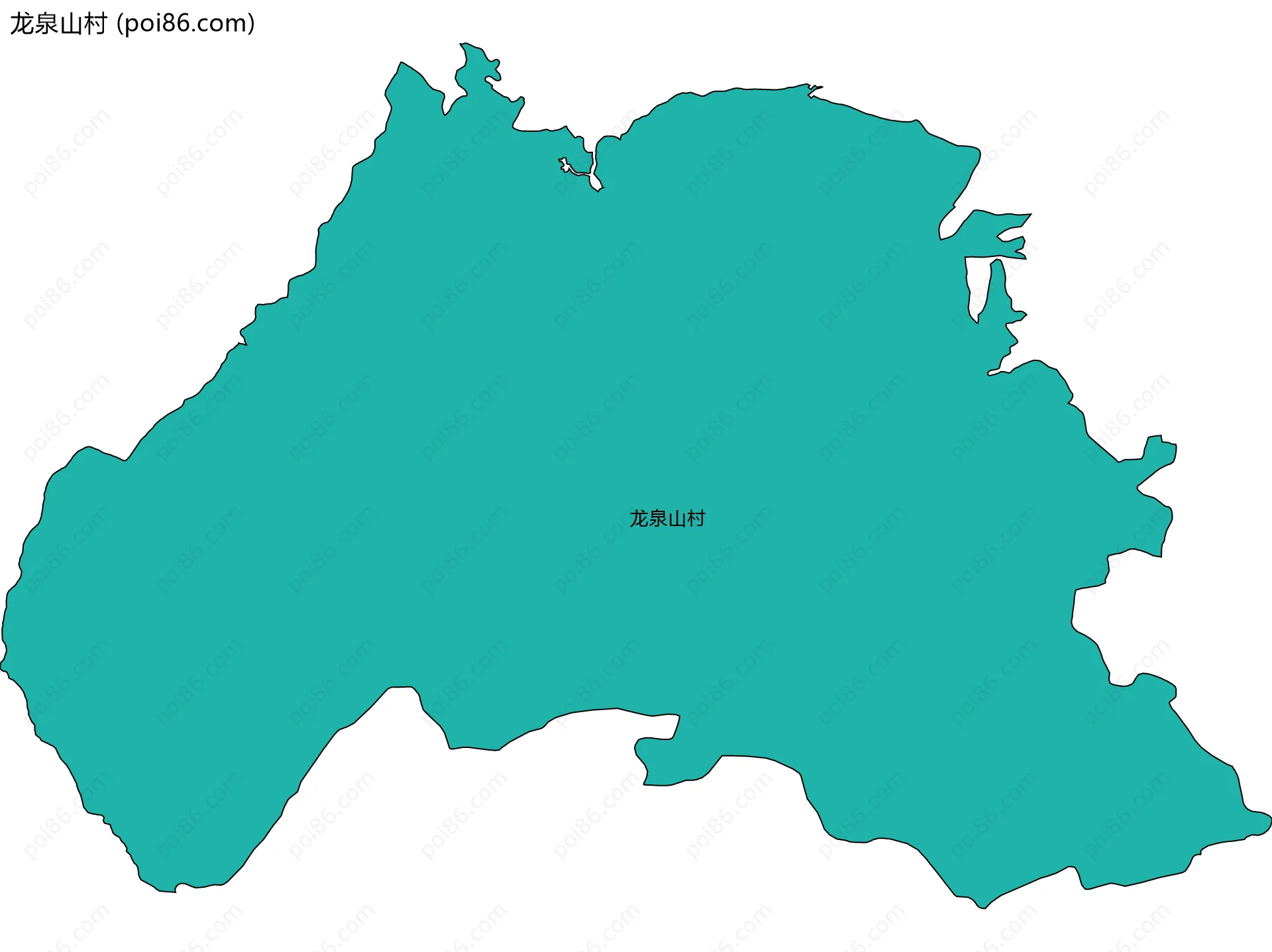 龙泉山村边界地图