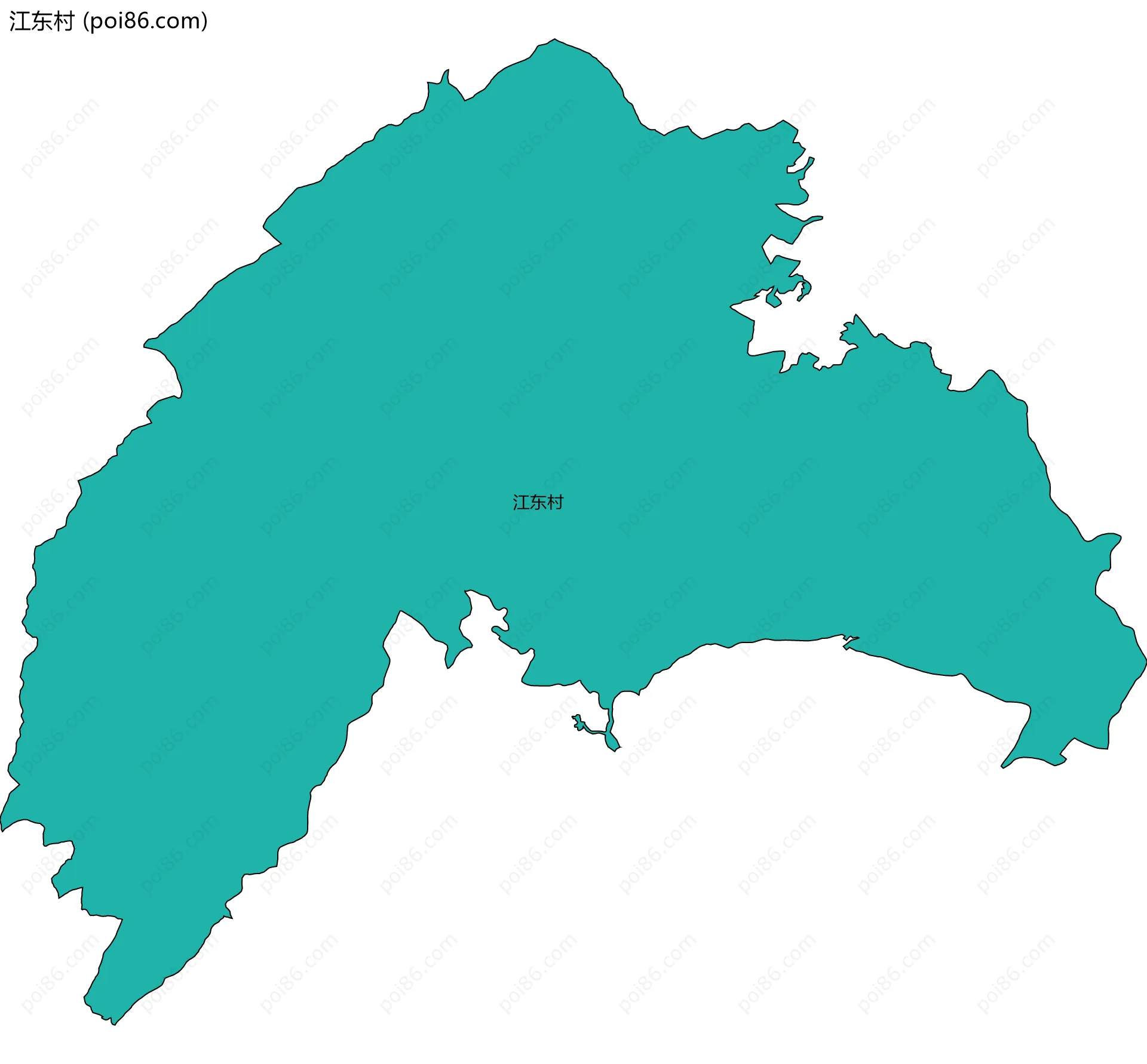 江东村边界地图