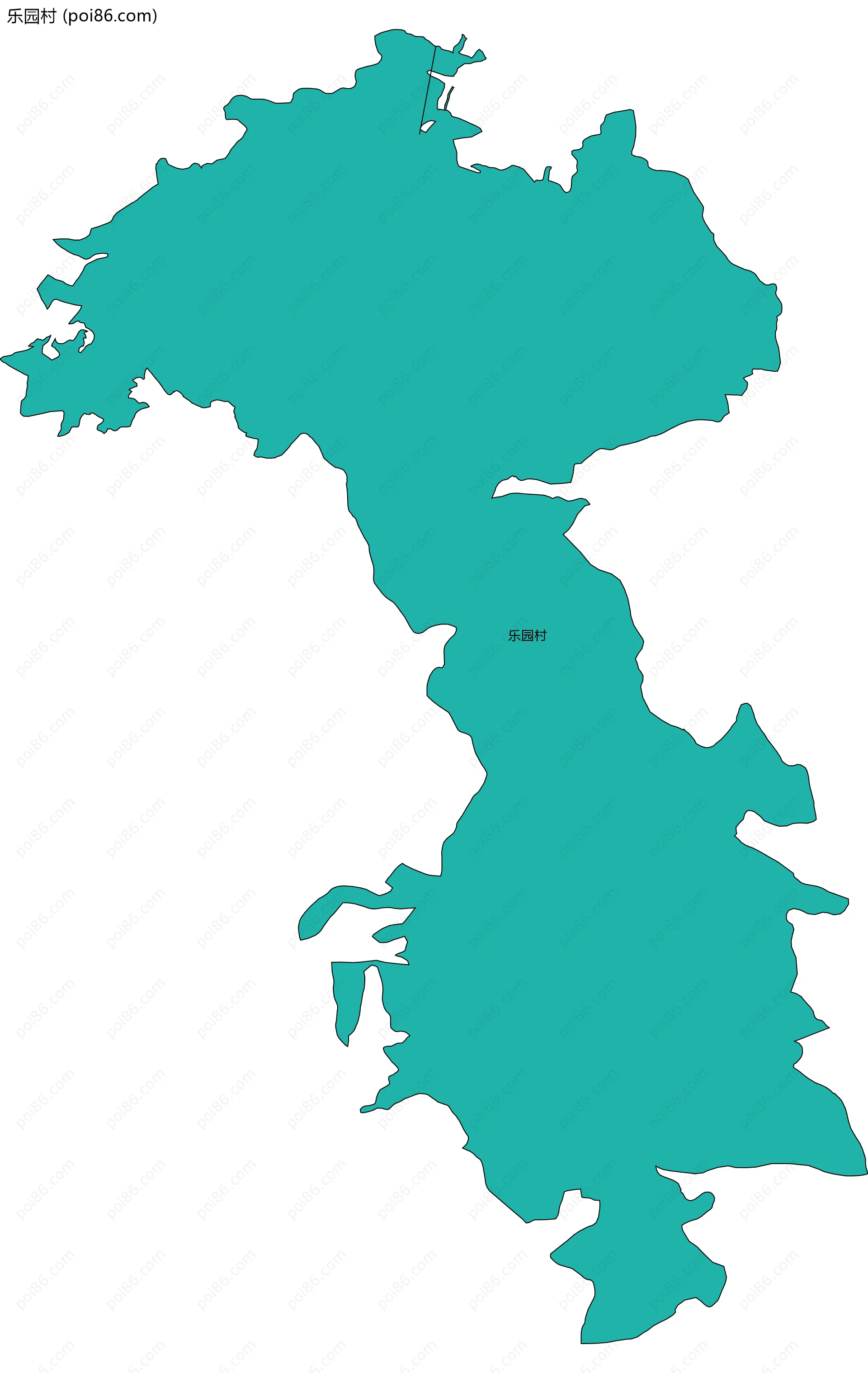 乐园村边界地图