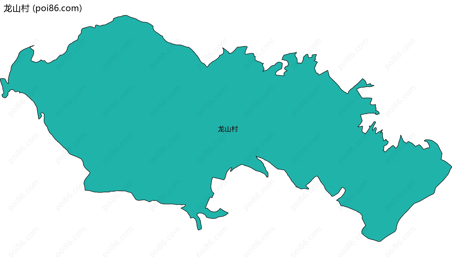 龙山村边界地图