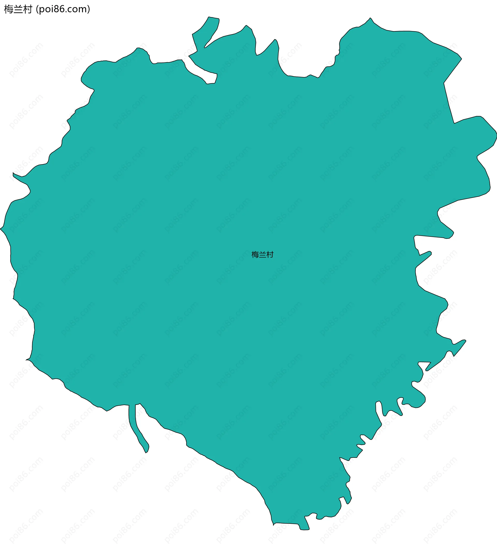 梅兰村边界地图