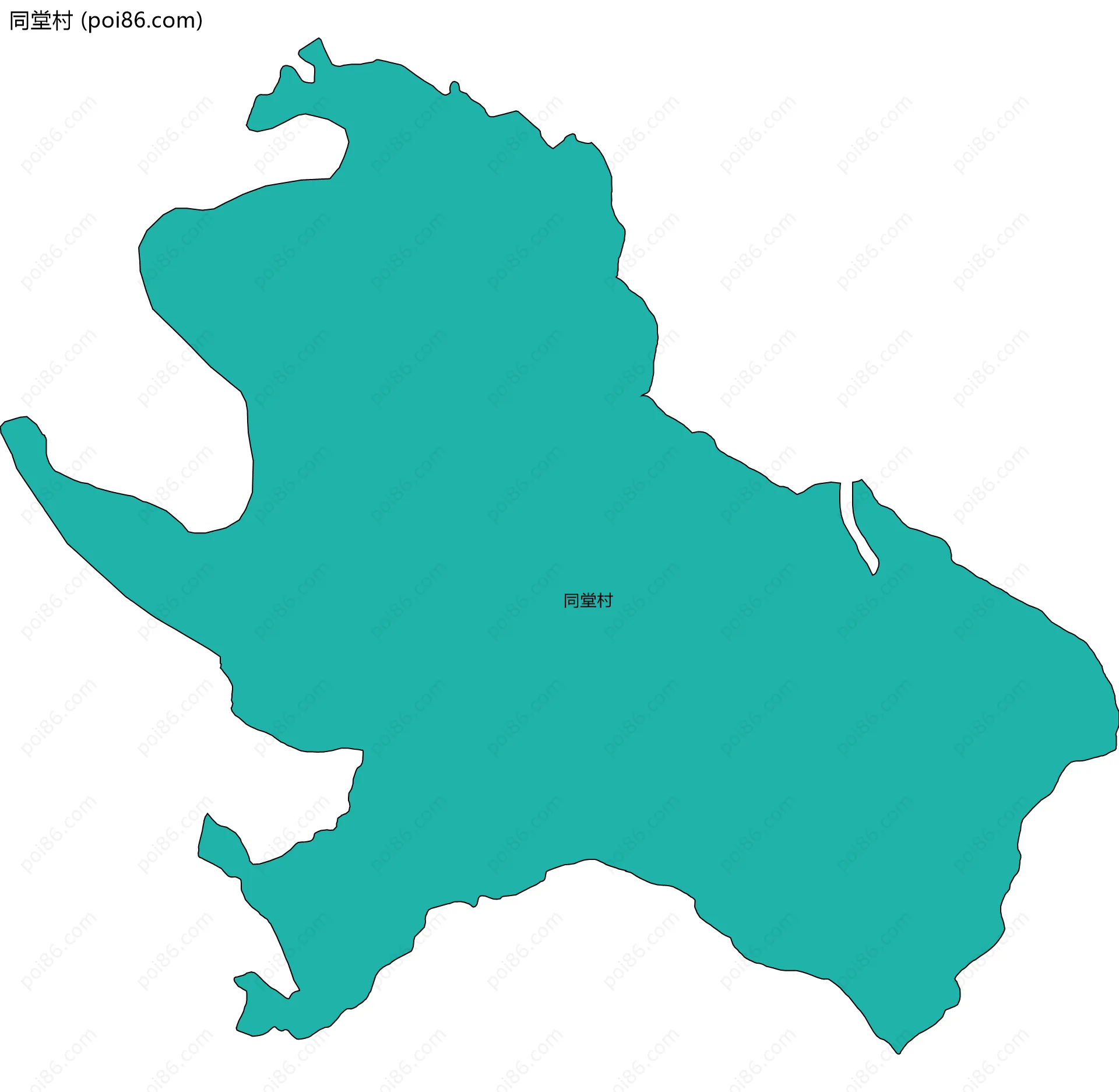 同堂村边界地图