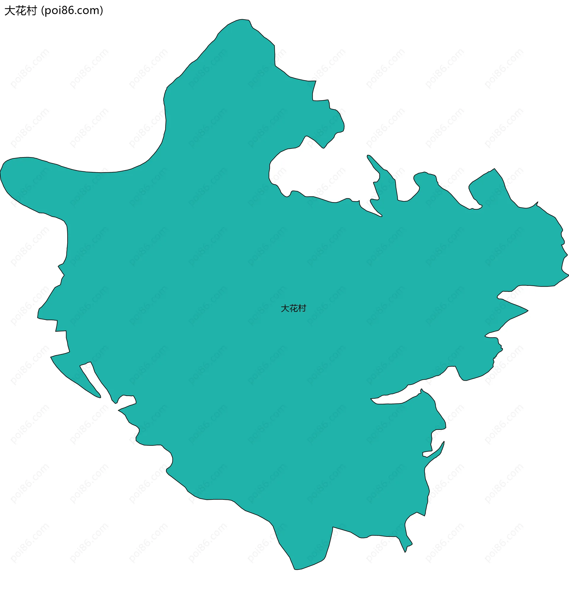 大花村边界地图