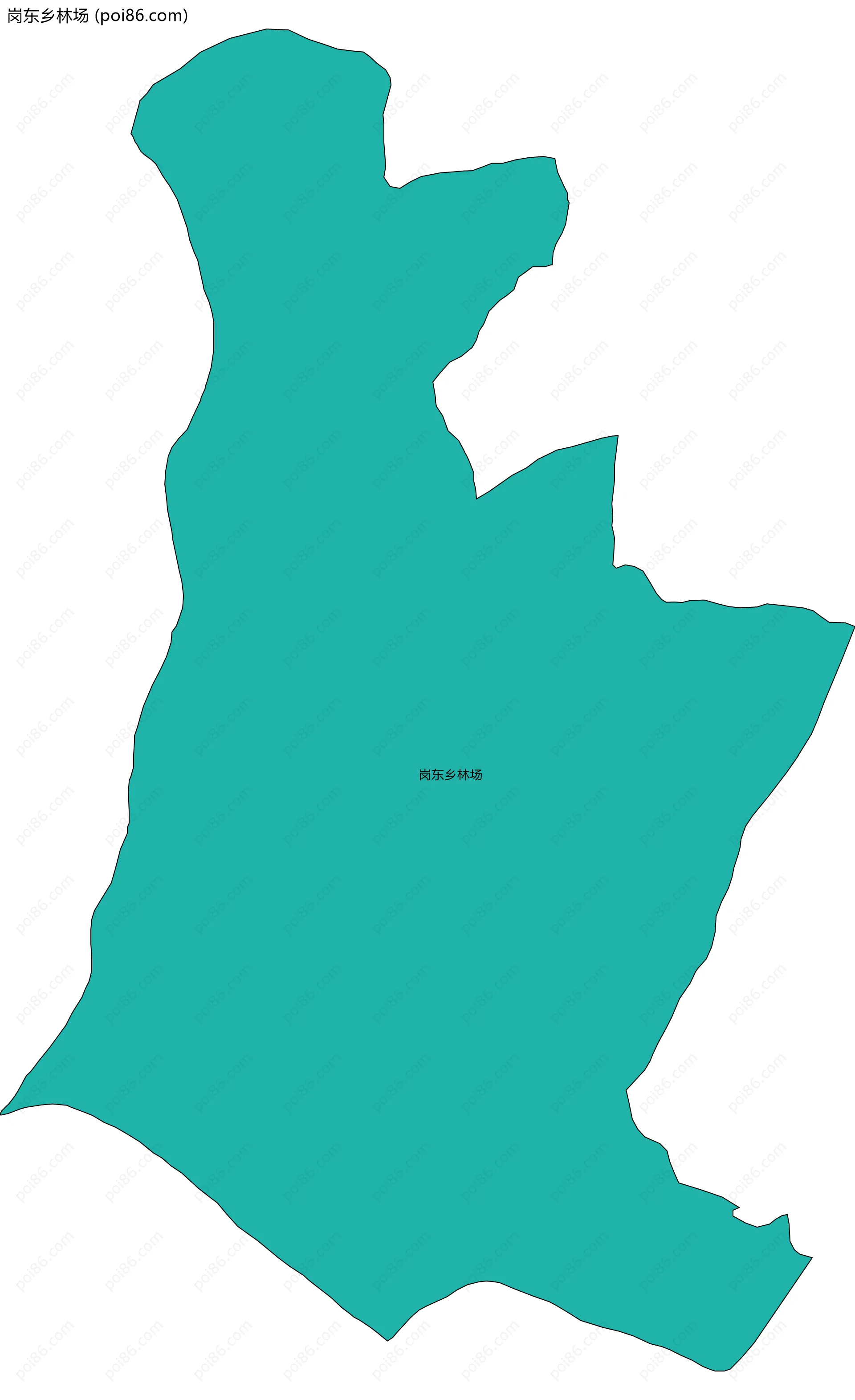 岗东乡林场边界地图