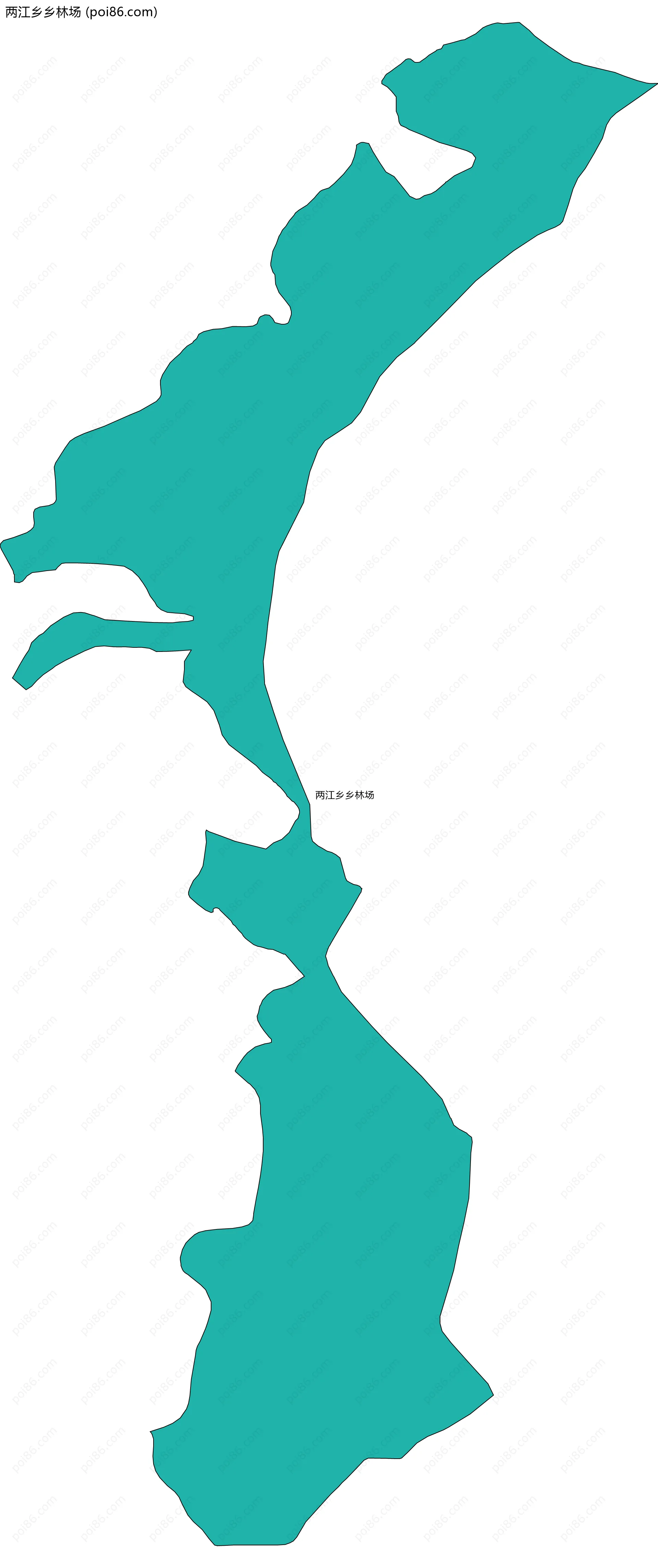 两江乡乡林场边界地图