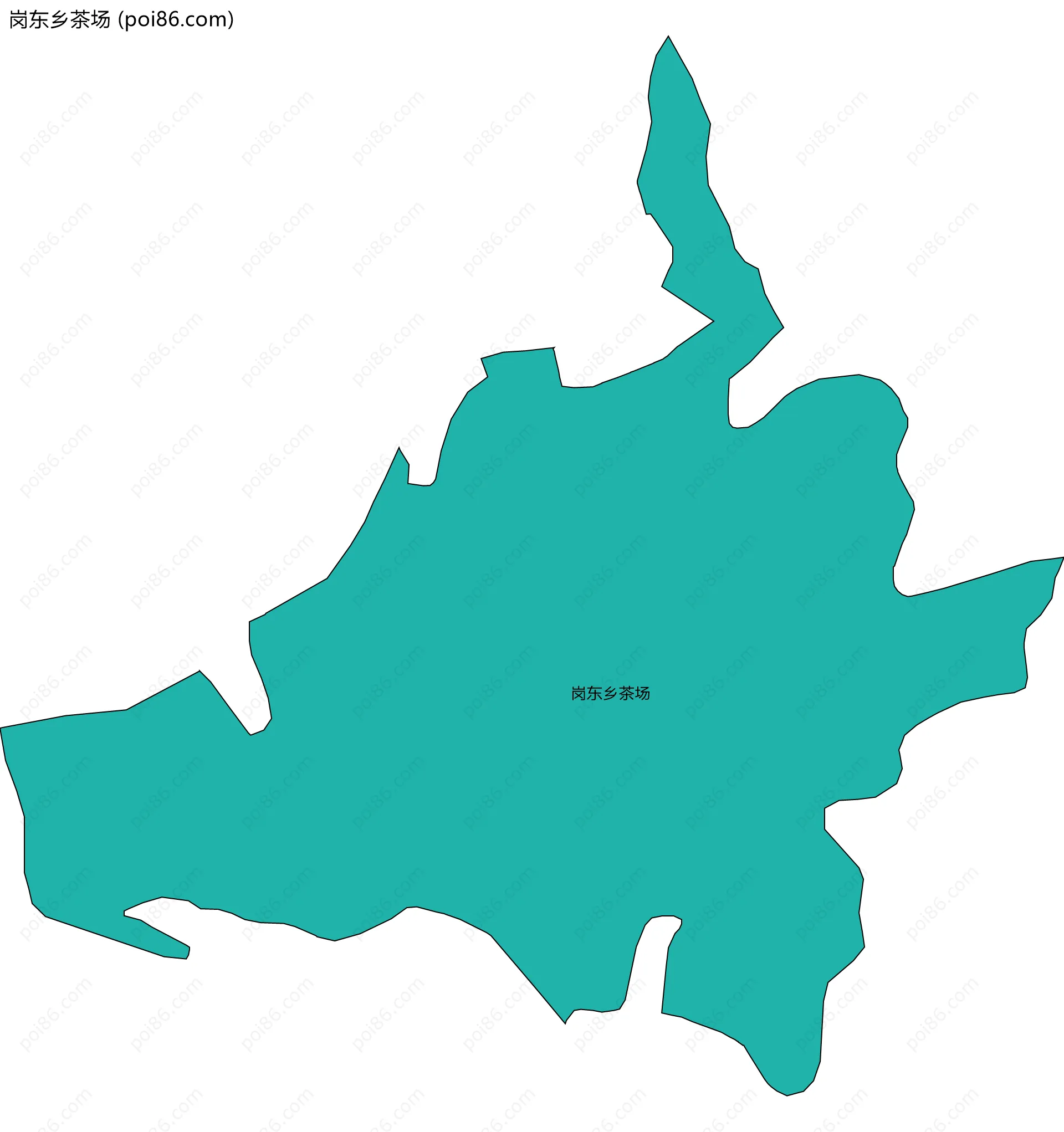 岗东乡茶场边界地图
