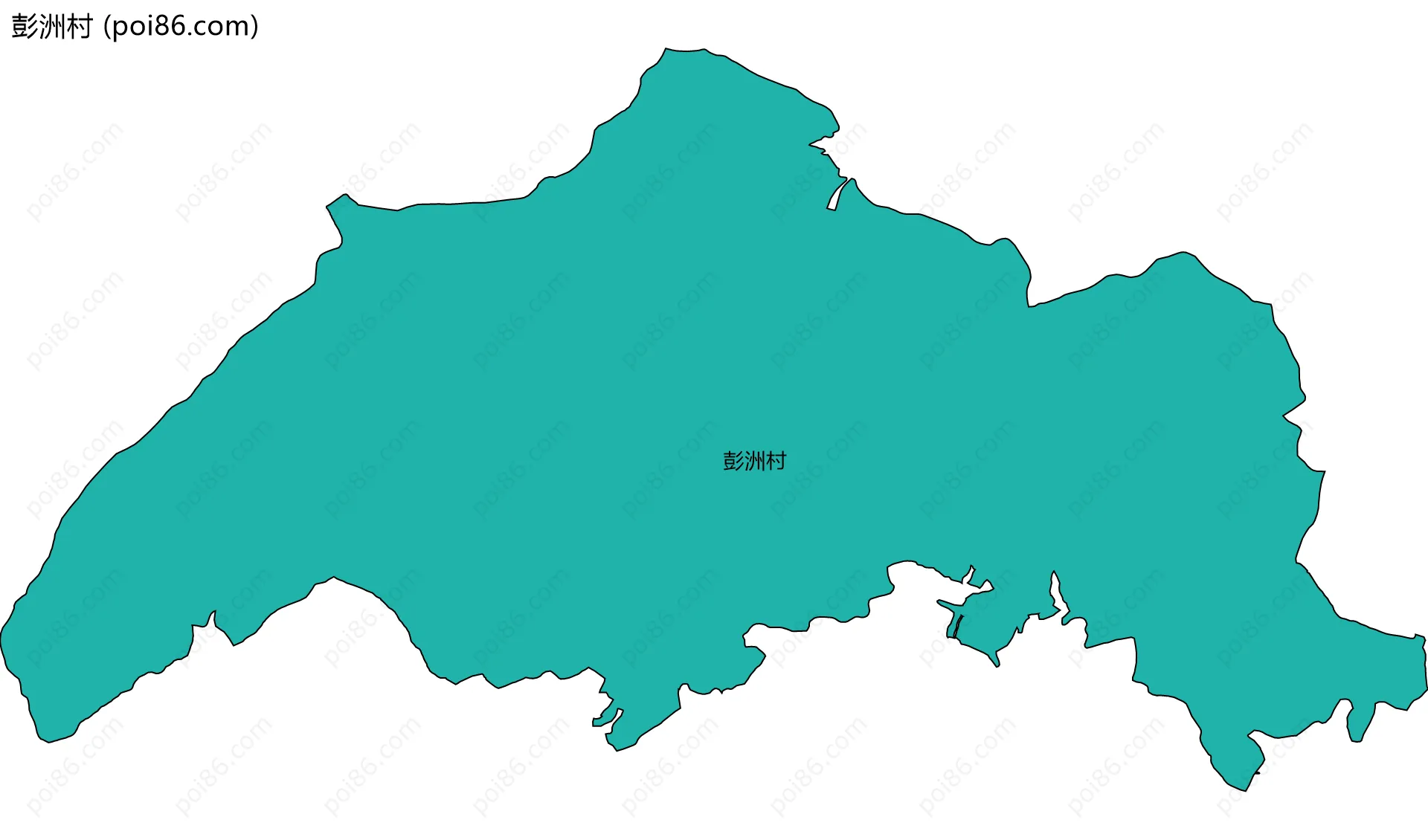 彭洲村边界地图