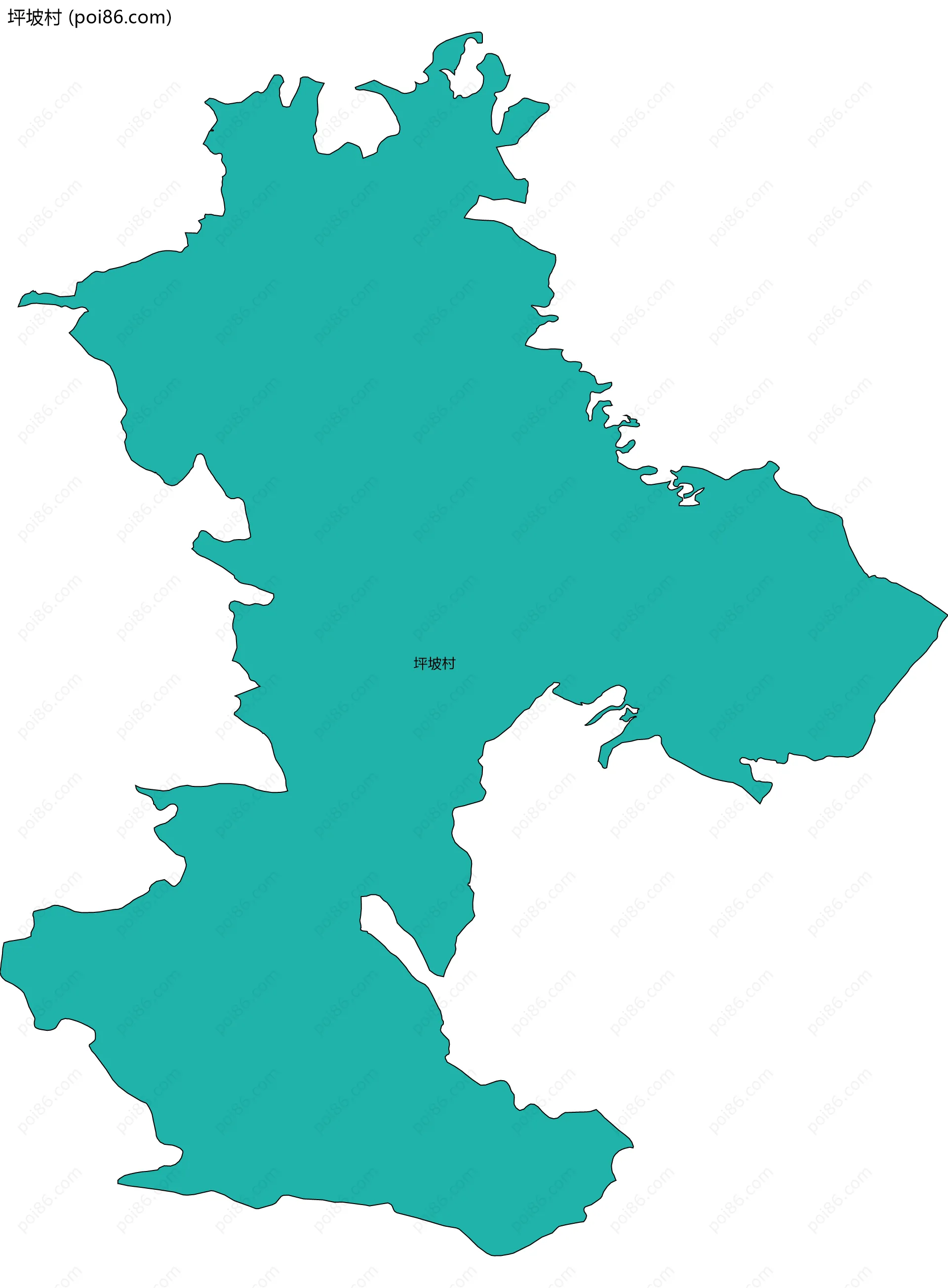 坪坡村边界地图