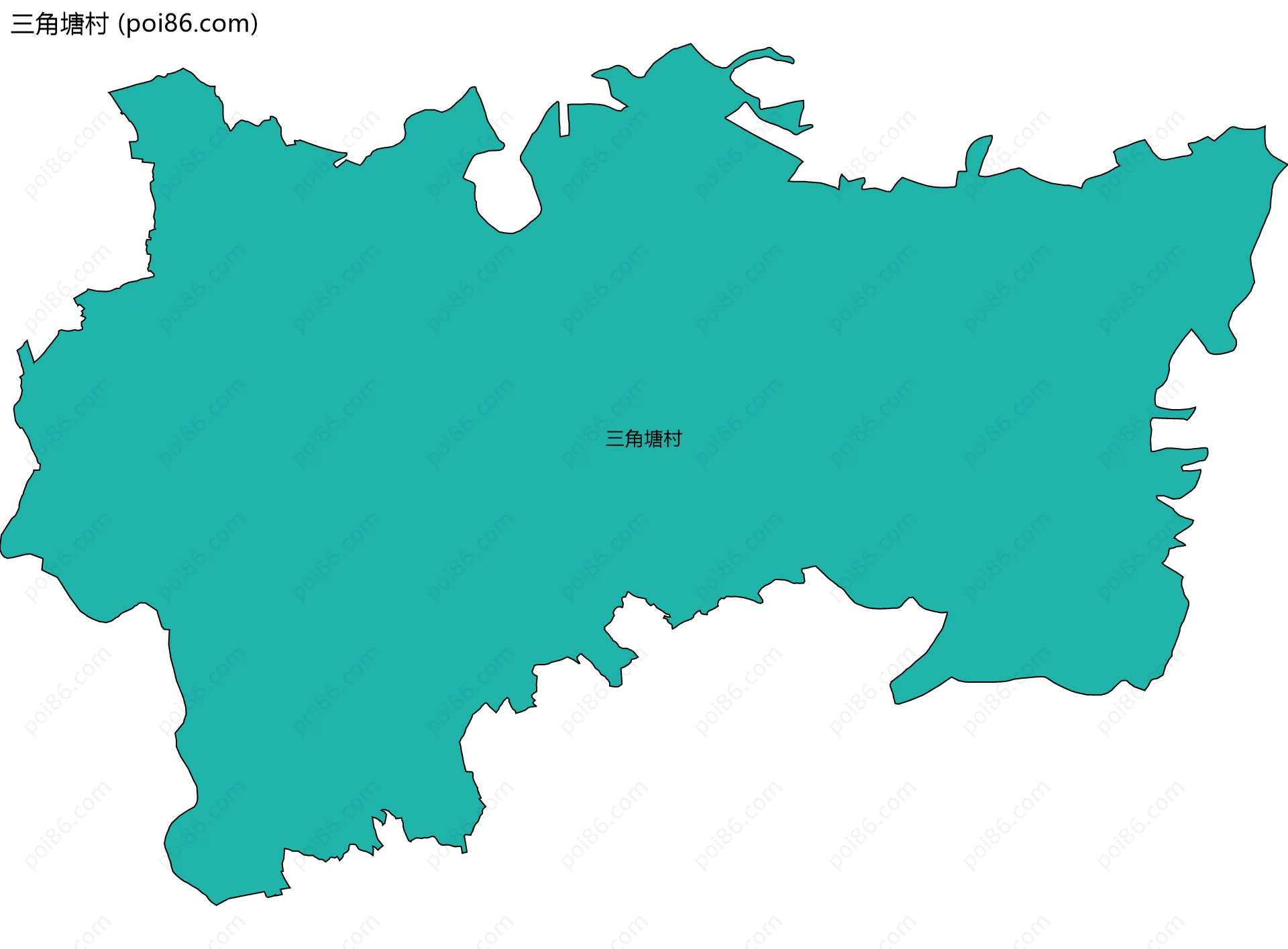 三角塘村边界地图